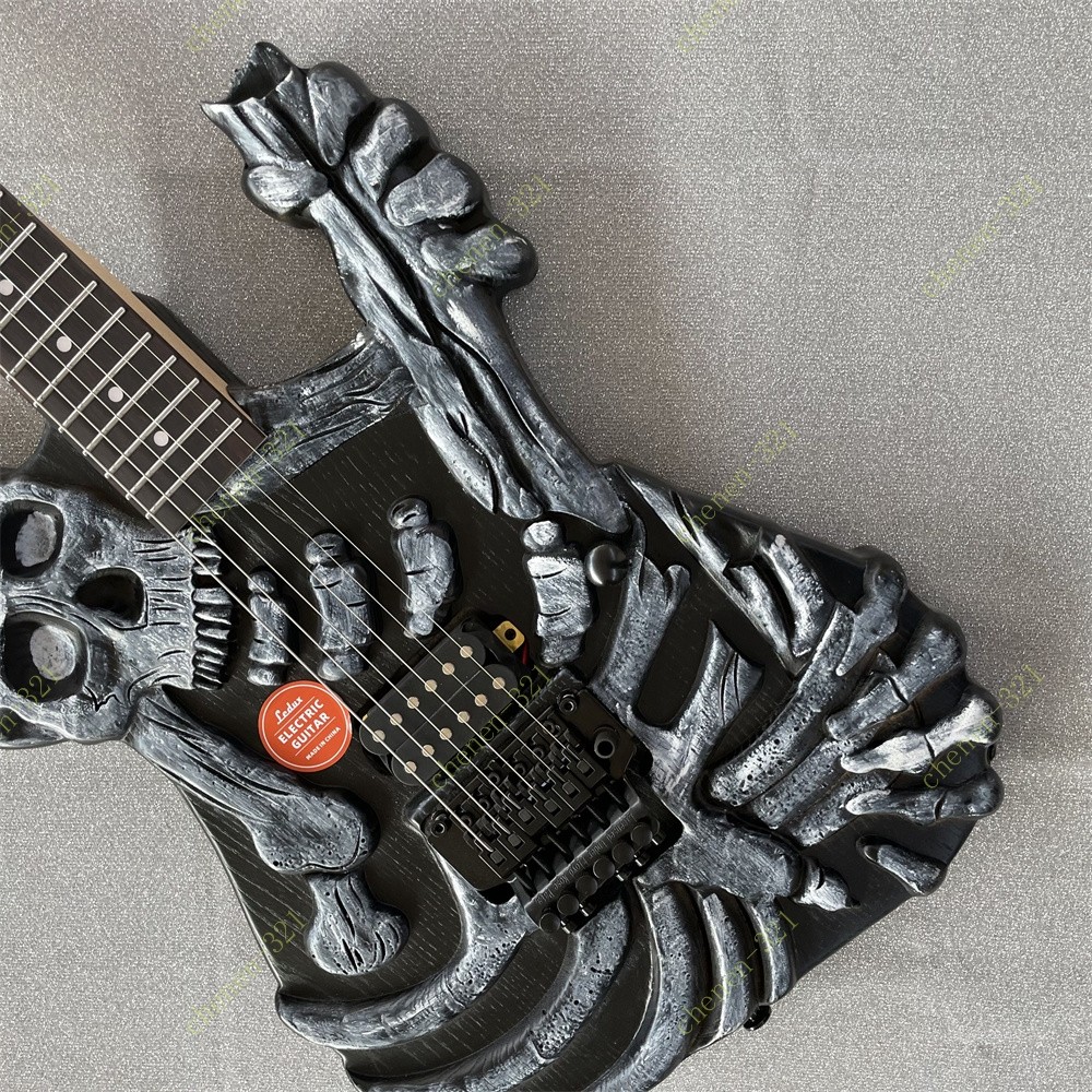 George Lynch Skull&Bones Solid Electric Guitar Stainless Rounded Fret FR Bridge