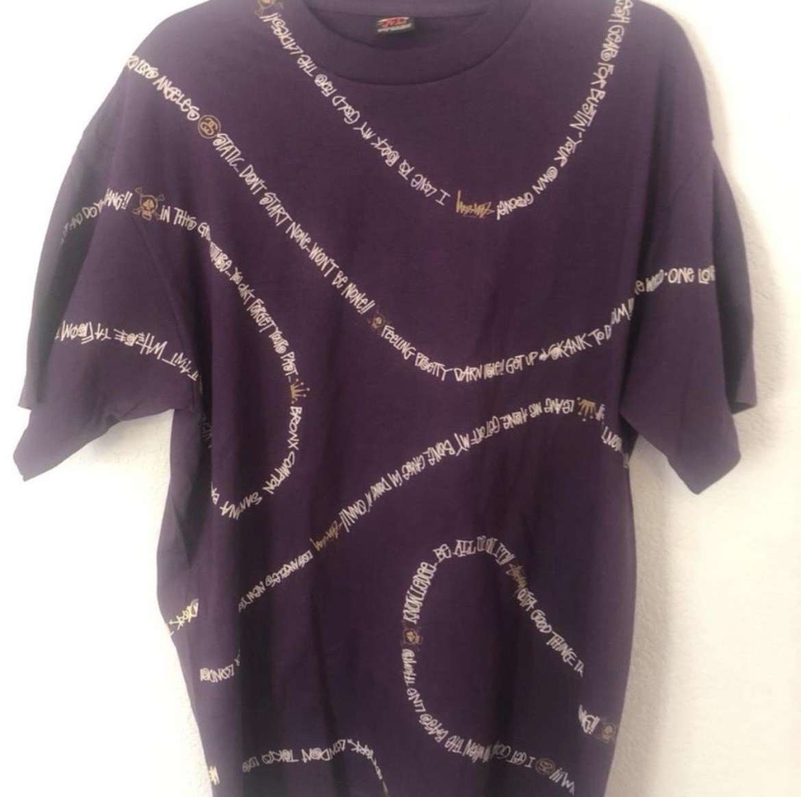 Vintage Y2K Stussy All Over Print T Shirt Men’s XL Streetwear