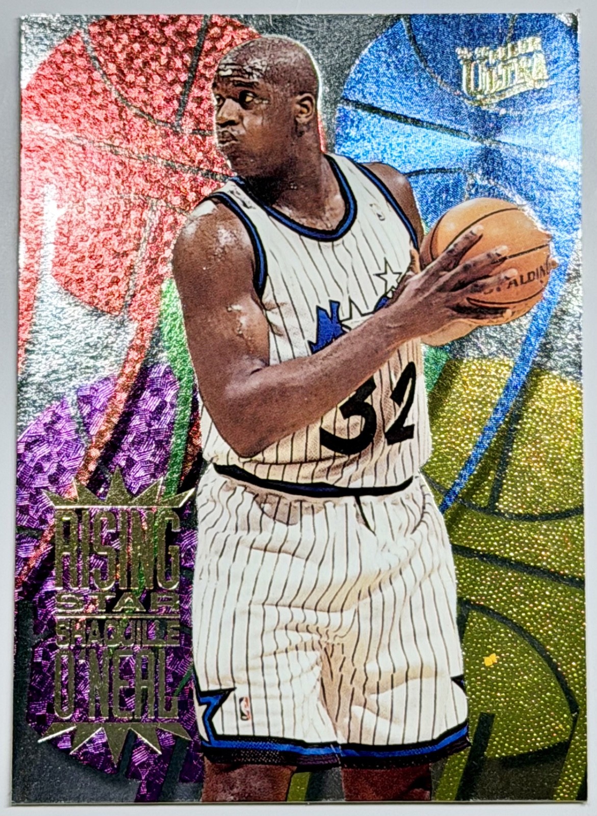 🔥 1995-96 Fleer Ultra Shaquille O’Neal Rising Star Foil Insert #6 Of 9 Magic 🔥
