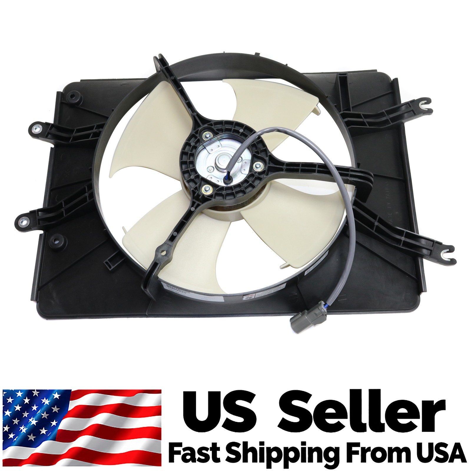 A/C Condenser Cooling Fan For 2003-2004 Honda Pilot w/ blade, motor & shroud