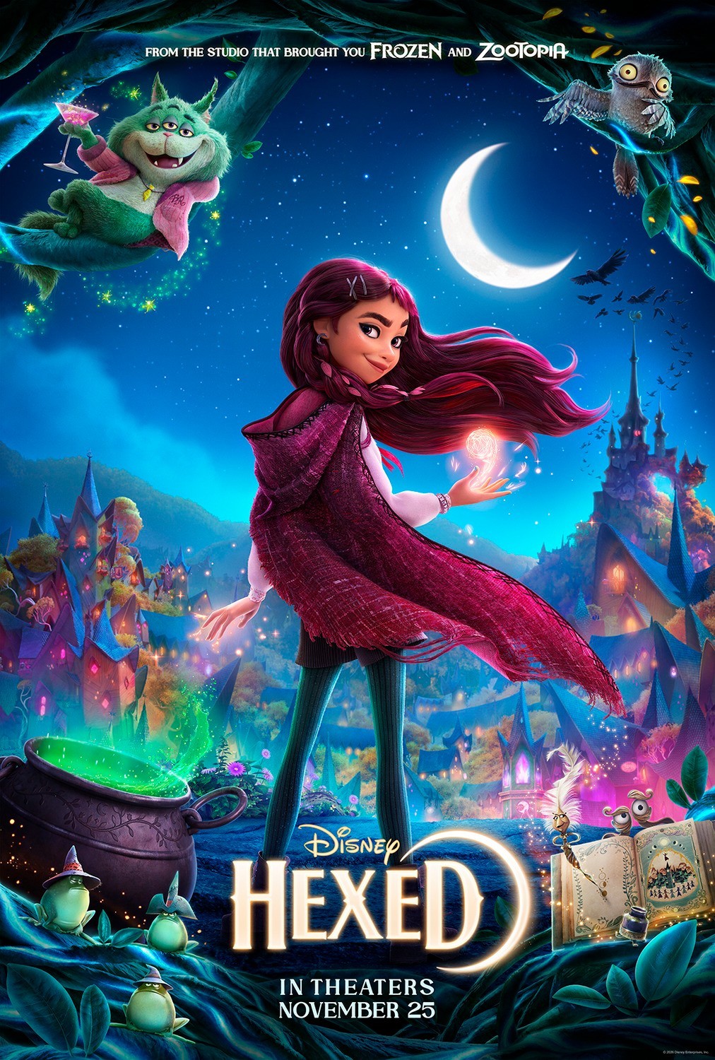 Disney Hexed 2026 Movie Poster Animated Fantasy Film Wall Art Print Home Decor