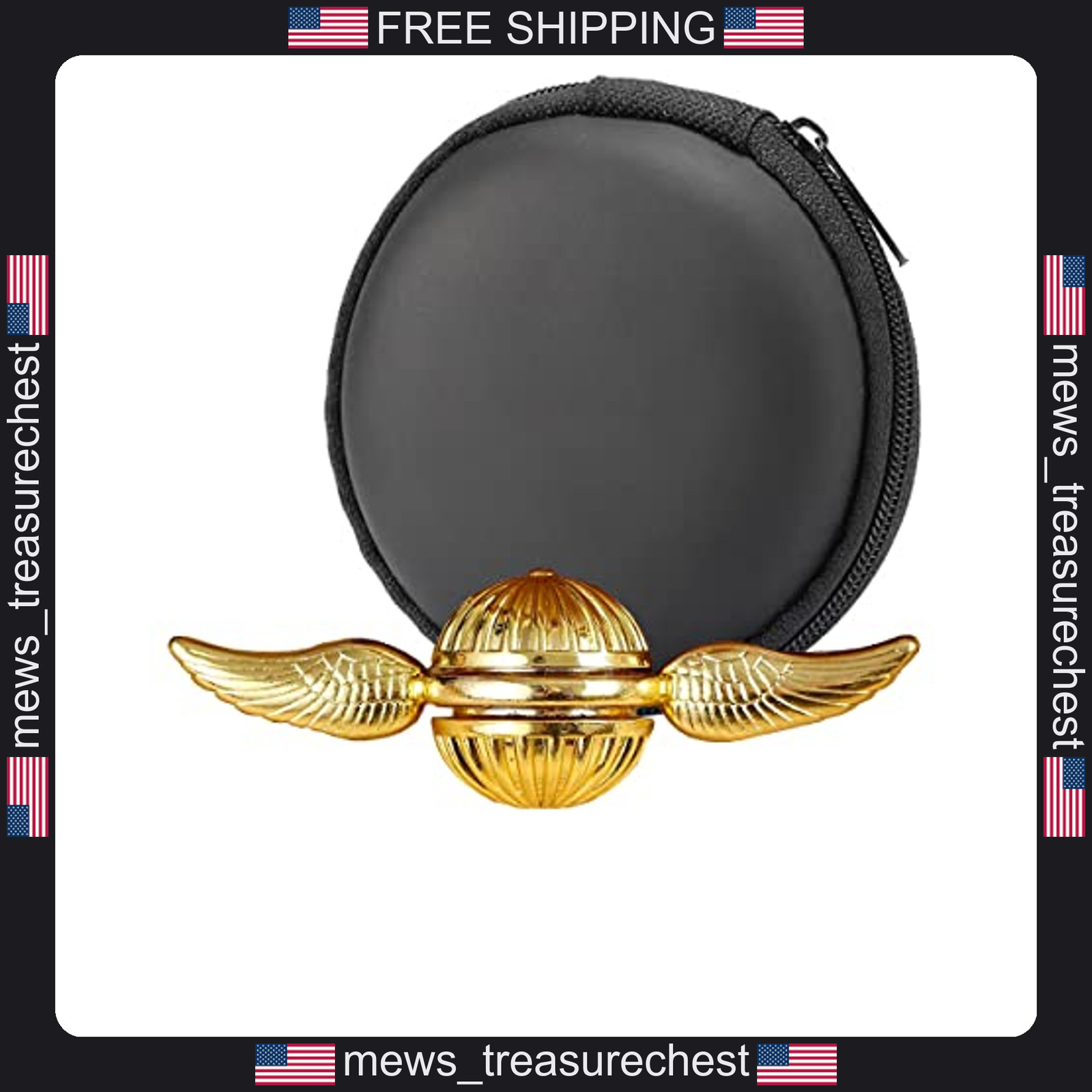 Gold Fidget Spinner Stress Relief Toy with Orb Design for Adults Kids