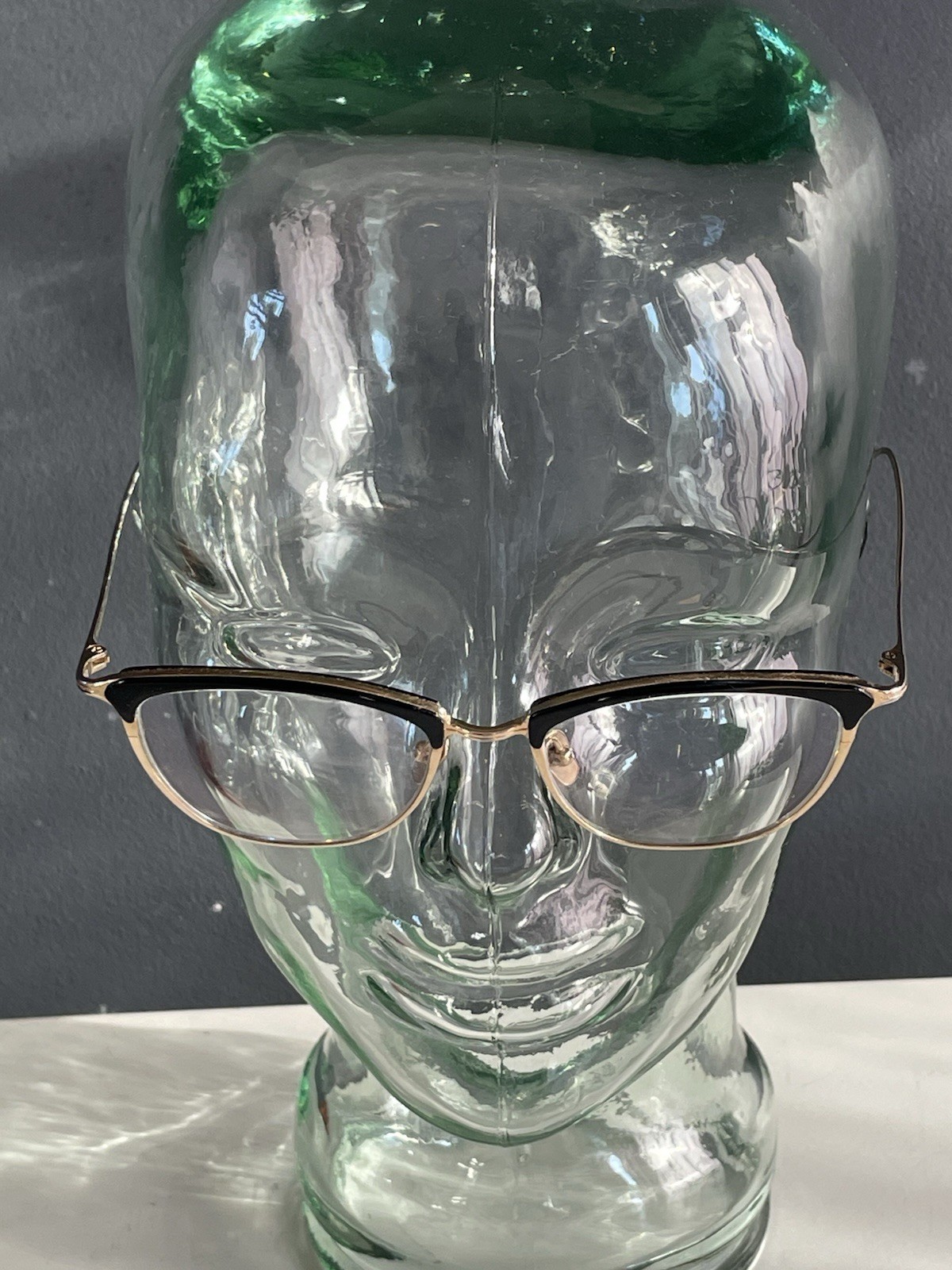 Masunaga L’EMPICKA Eyeglasses Frames Gun Titanium Temple Japan Black Gold