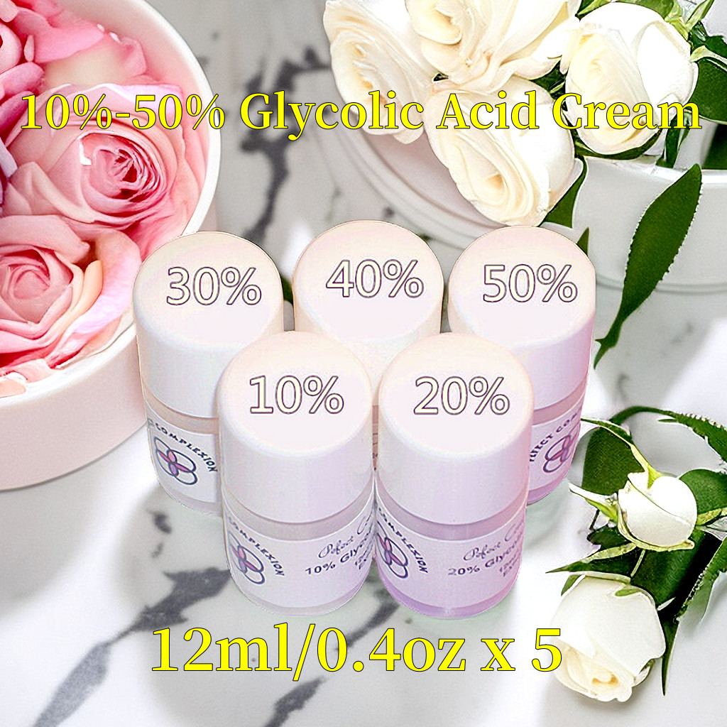 10-20-30-40-50-60-70%Glycolic Acid Cream0.4ozX7/2.8ozFor Acne/Scar/Clogged Pores