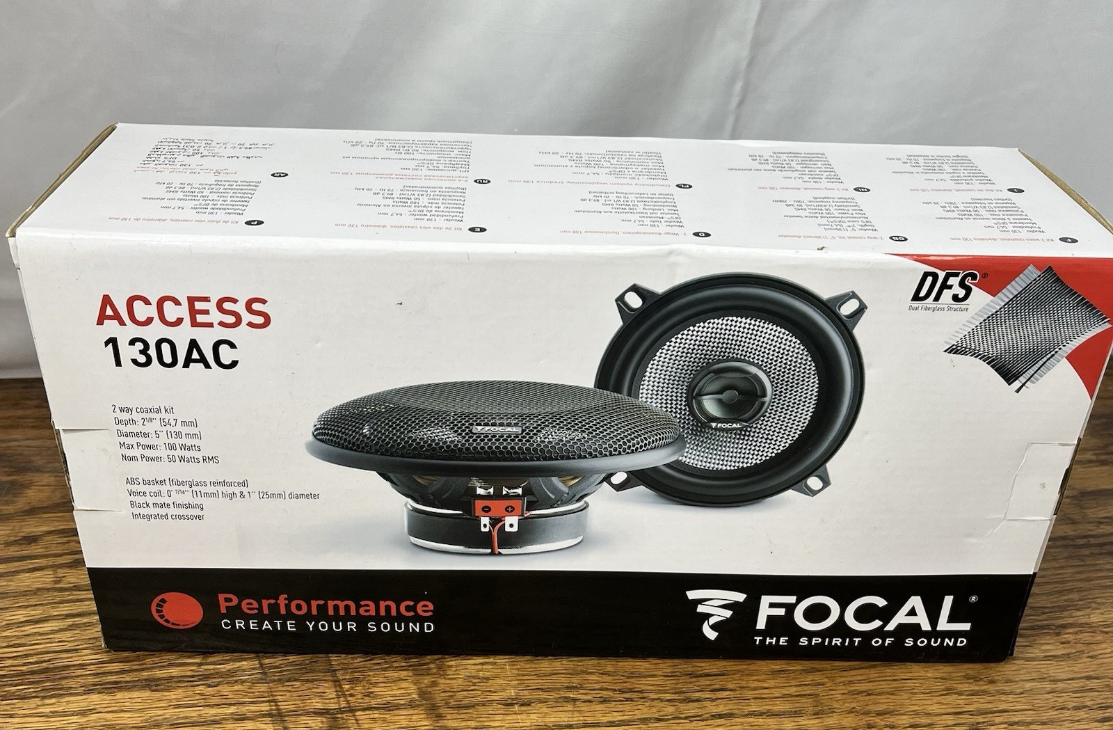 Focal Access Series 130AC 100W Max 2 Way Coaxial Speaker System (Untested)