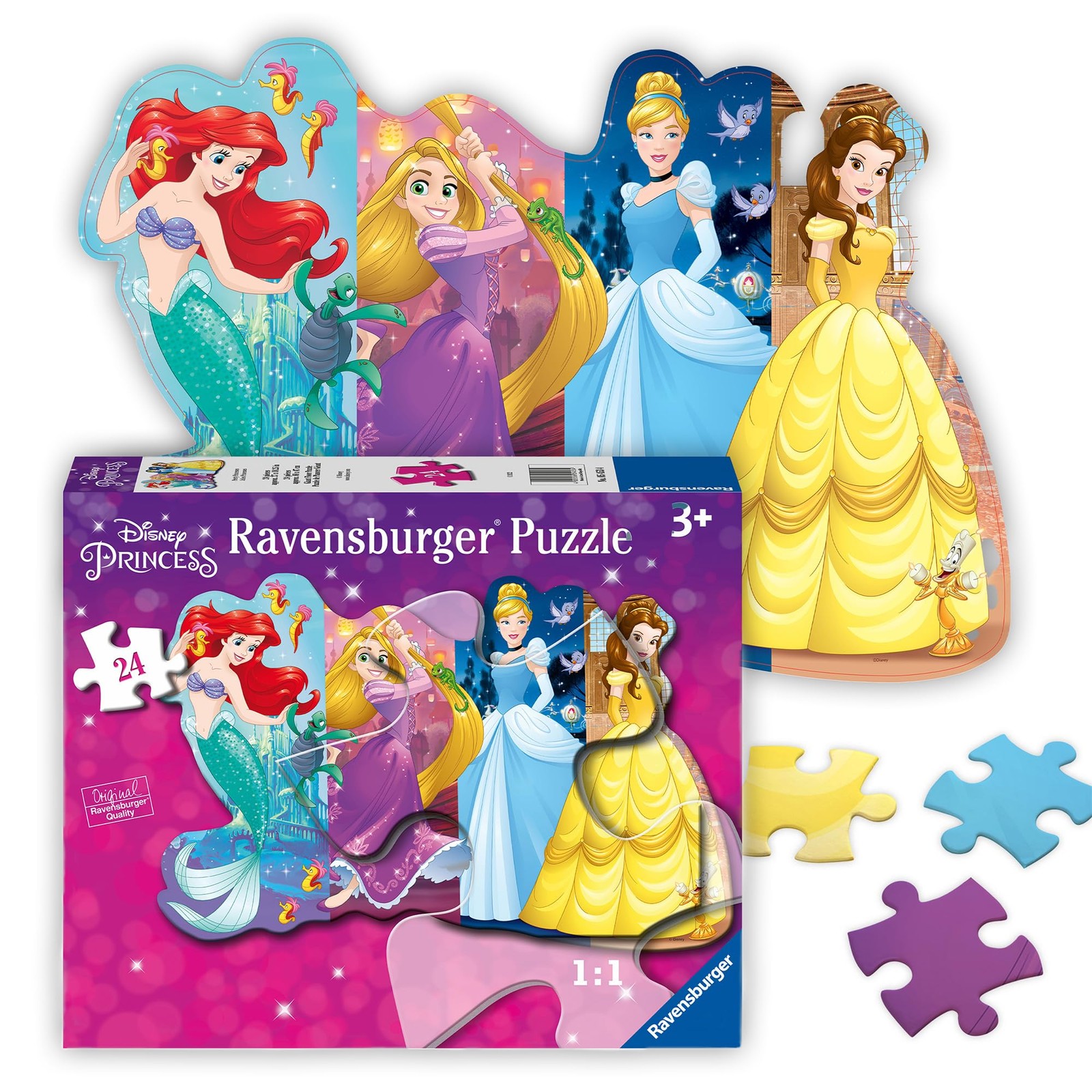 Jigsaw Puzzle 24 Piece Pretty Princesses Character Toy Set Kids Ages 3-5 Fun