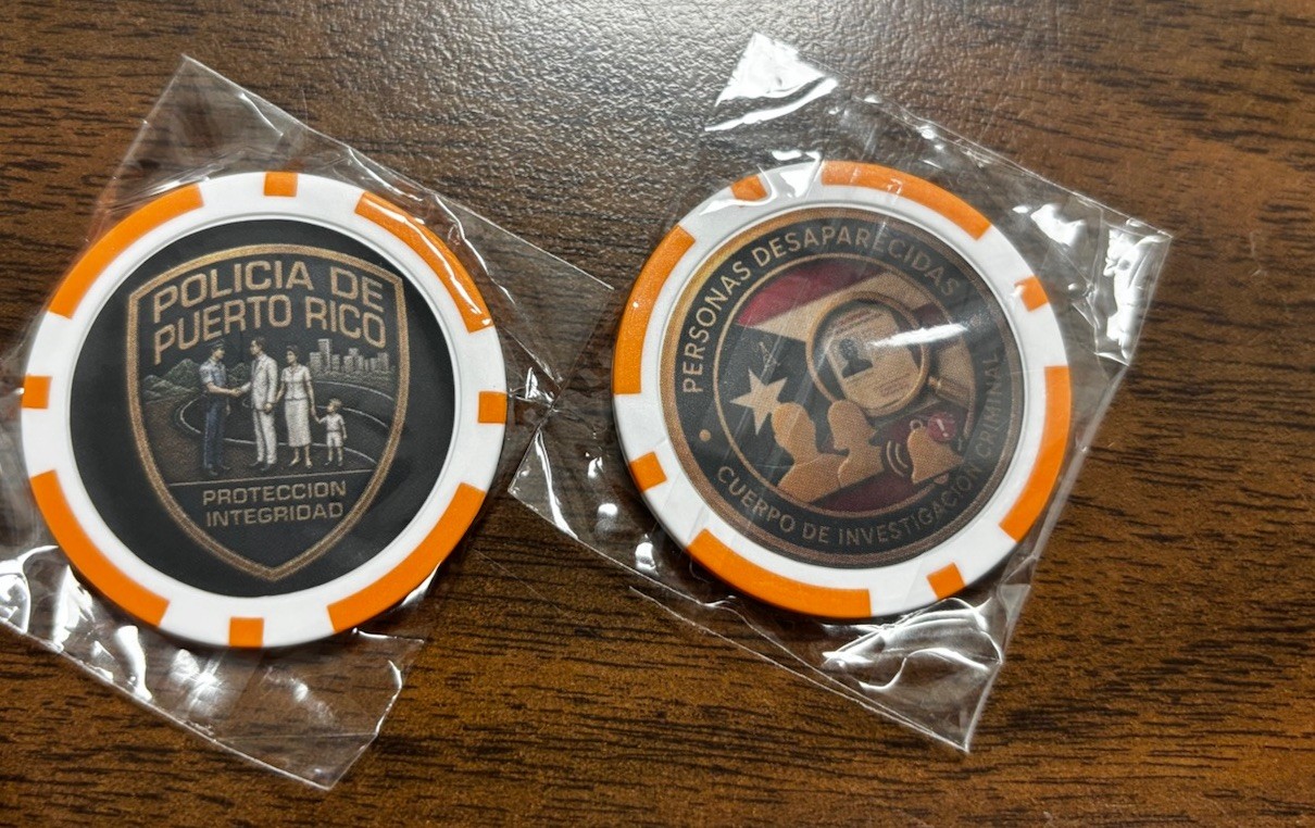Coin Challenge Token , Personas desaparecidas Policía De Puerto Rico Coin Challenge Token , Personas desaparecidas Policía De Puerto Rico
