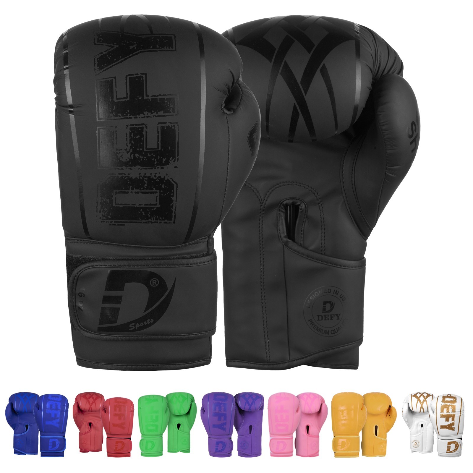 DEFY® Synthetic Leather Boxing Glove Thai Training Punching Bag Sparring Gloves 