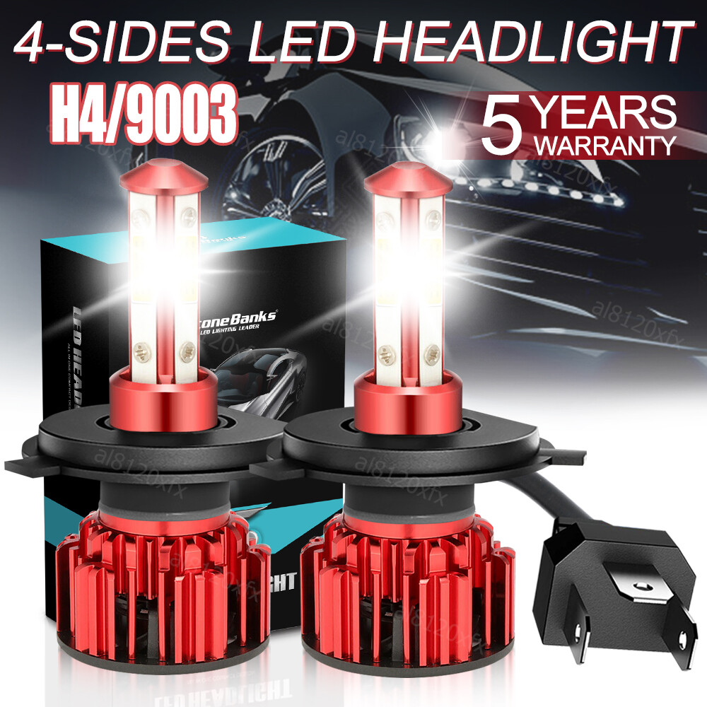 9003 H4 LED Headlight Bulbs Kit 10000W 1000000LM Hi/Lo Beam Super Bright White 9003 H4 LED Headlight Bulbs Kit 10000W 1000000LM Hi/Lo Beam Super Bright White