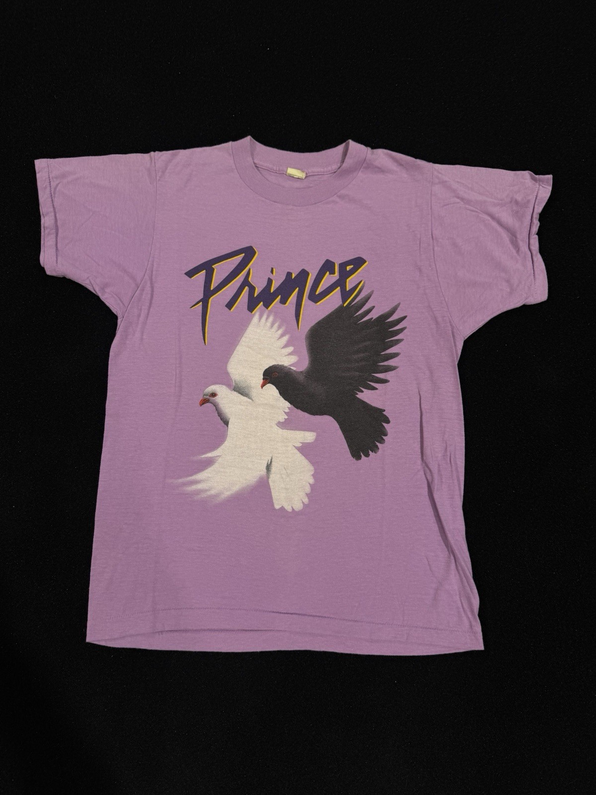 VTG 80s Original Prince and The Revolution Tour Concert Promo Shirt Lavender Med VTG 80s Original Prince and The Revolution Tour Concert Promo Shirt Lavender Med