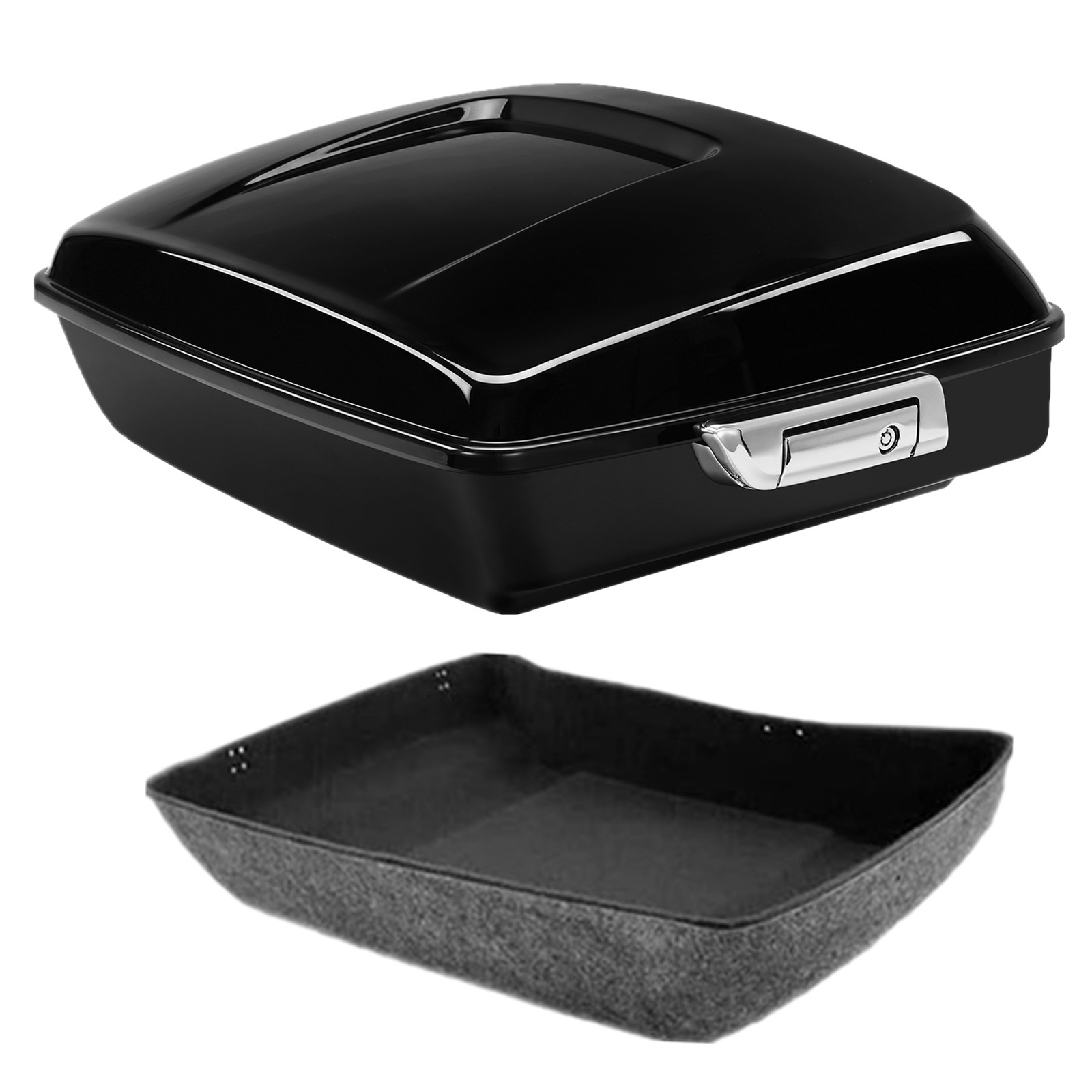 Black Chopped Trunk Fit For Harley Touring Electra Street Road Glide King 14-26