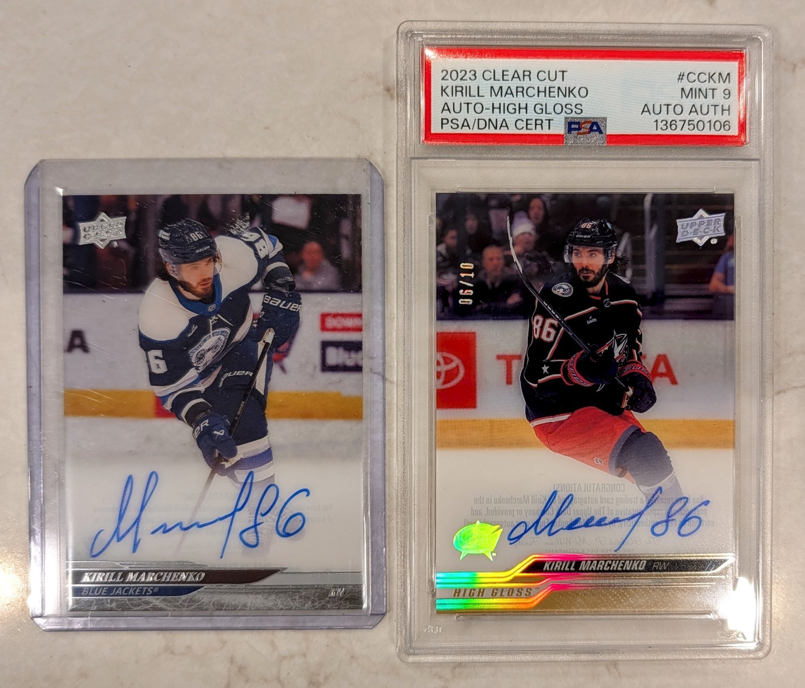 Upper Deck Clear Cut Hockey Kirill Marchenko Auto High Gloss /10 CC-KM