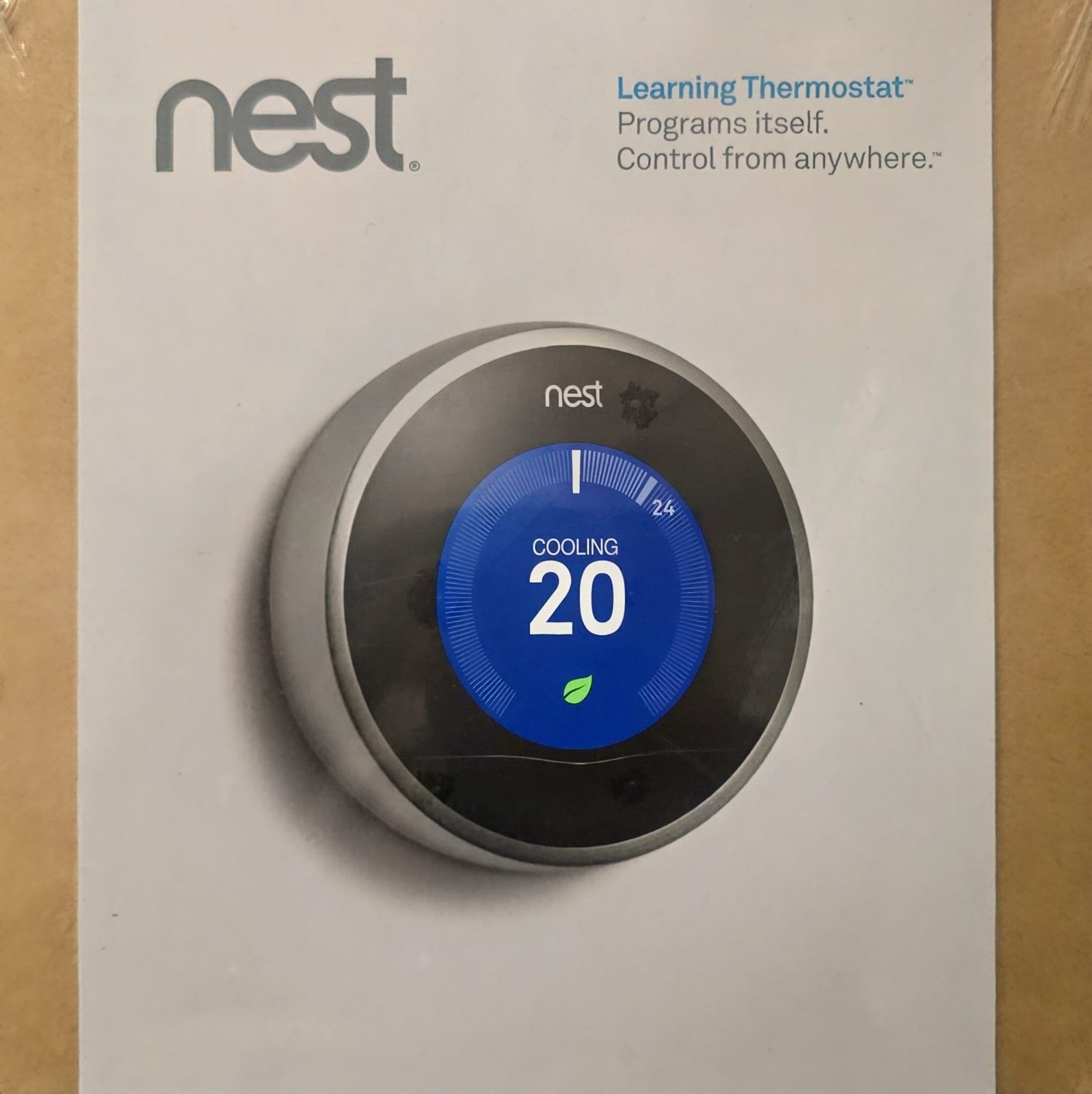 Nest T200577 Learning Thermostat (2nd Generation)  Stainless Steel open box