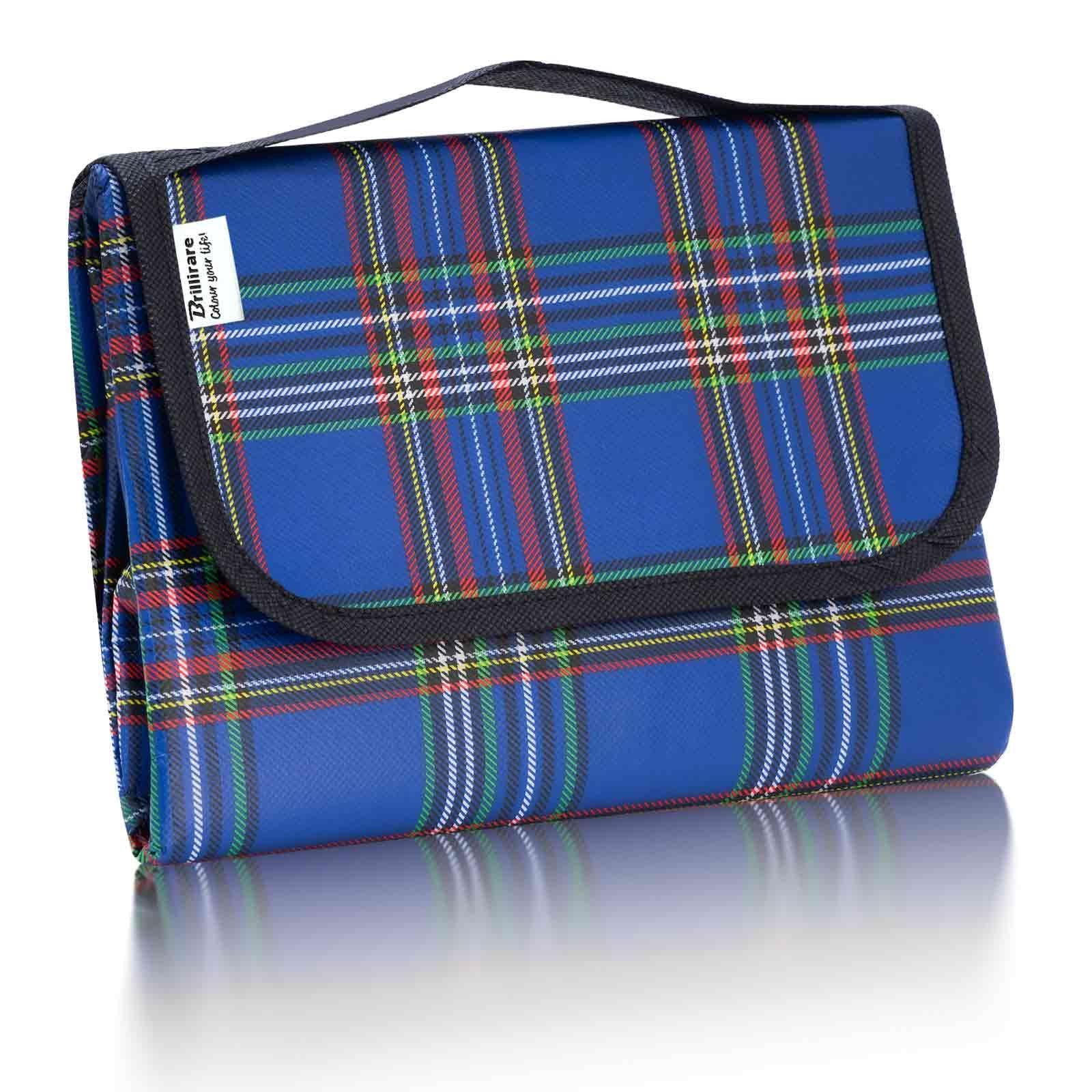 Beach Picnic Blanket Blue Waterproof Sandproof Foldable Outdoor Camping Mat