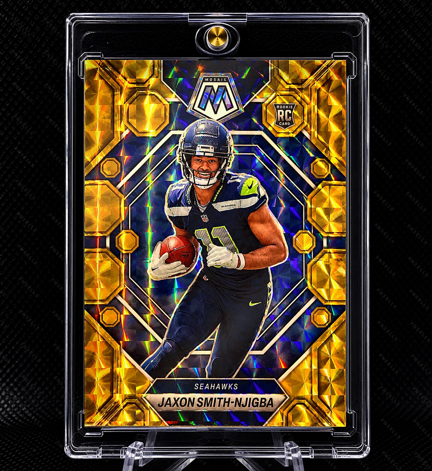 JAXON SMITH-NJIGBA GOLD MOSAIC ROOKIE REFRACTOR HOLO SP Panini SEAHAWKS RARE JAXON SMITH-NJIGBA GOLD MOSAIC ROOKIE REFRACTOR HOLO SP Panini SEAHAWKS RARE