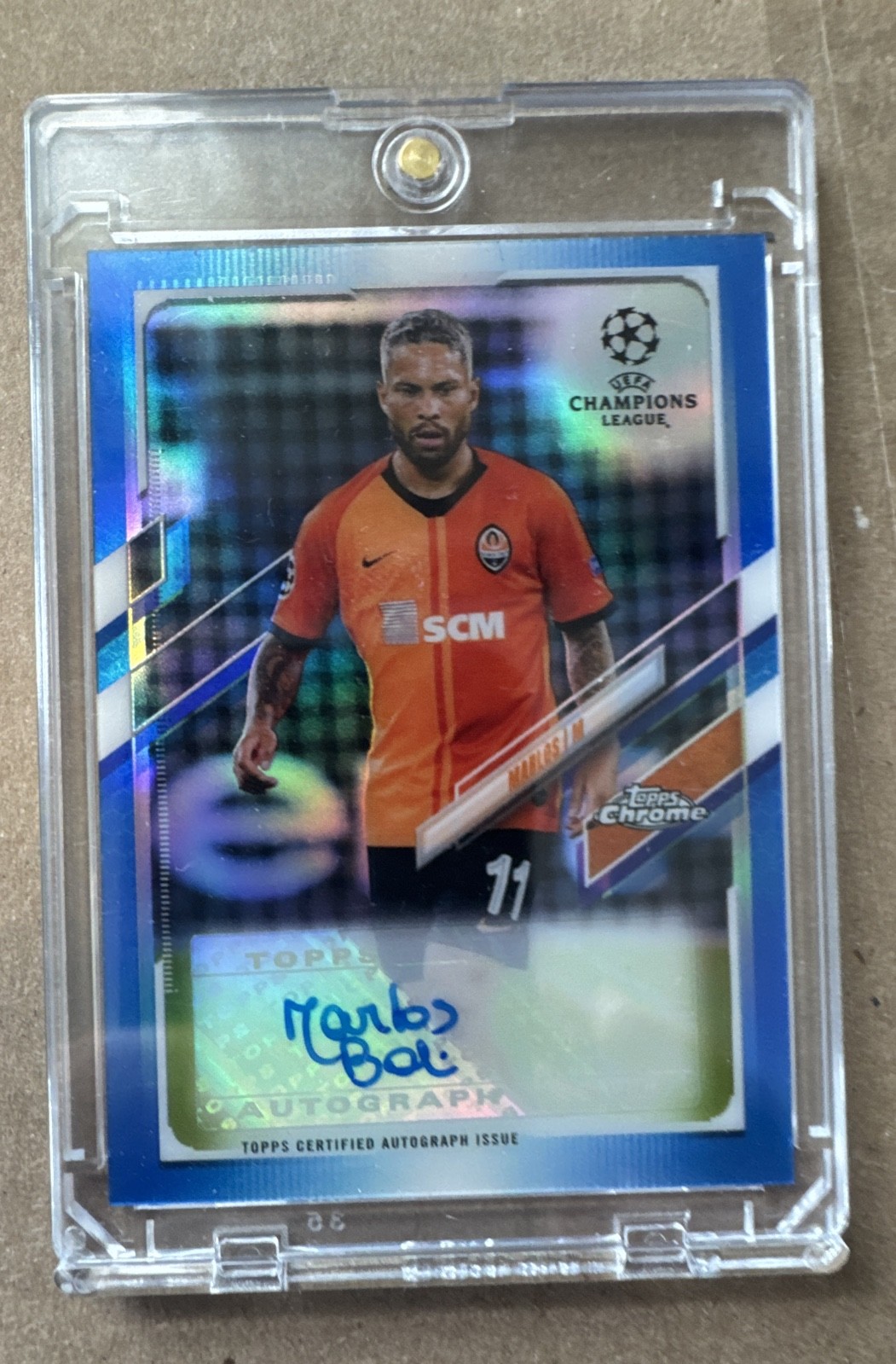 2020-21 Topps Chrome Uefa Champions League - Chrome Autographs Marlos #CA-MAR... 2020-21 Topps Chrome Uefa Champions League - Chrome Autographs Marlos #CA-MAR...