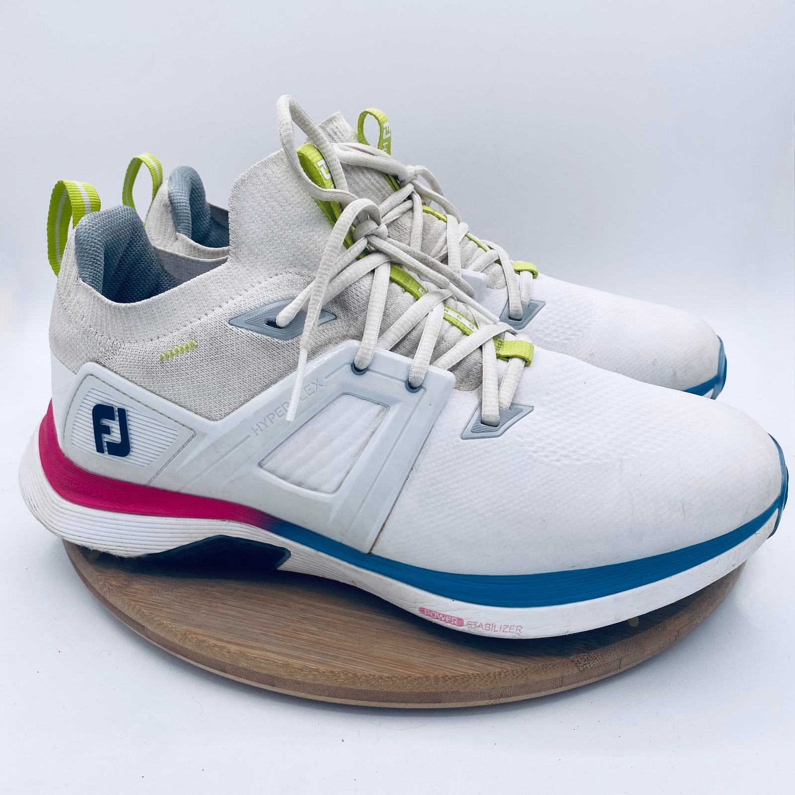 Vintage Footjoy Golf Shoes Mens 10 W White Leather Sporty Sneakers Vintage Footjoy Golf Shoes Mens 10 W White Leather Sporty Sneakers
