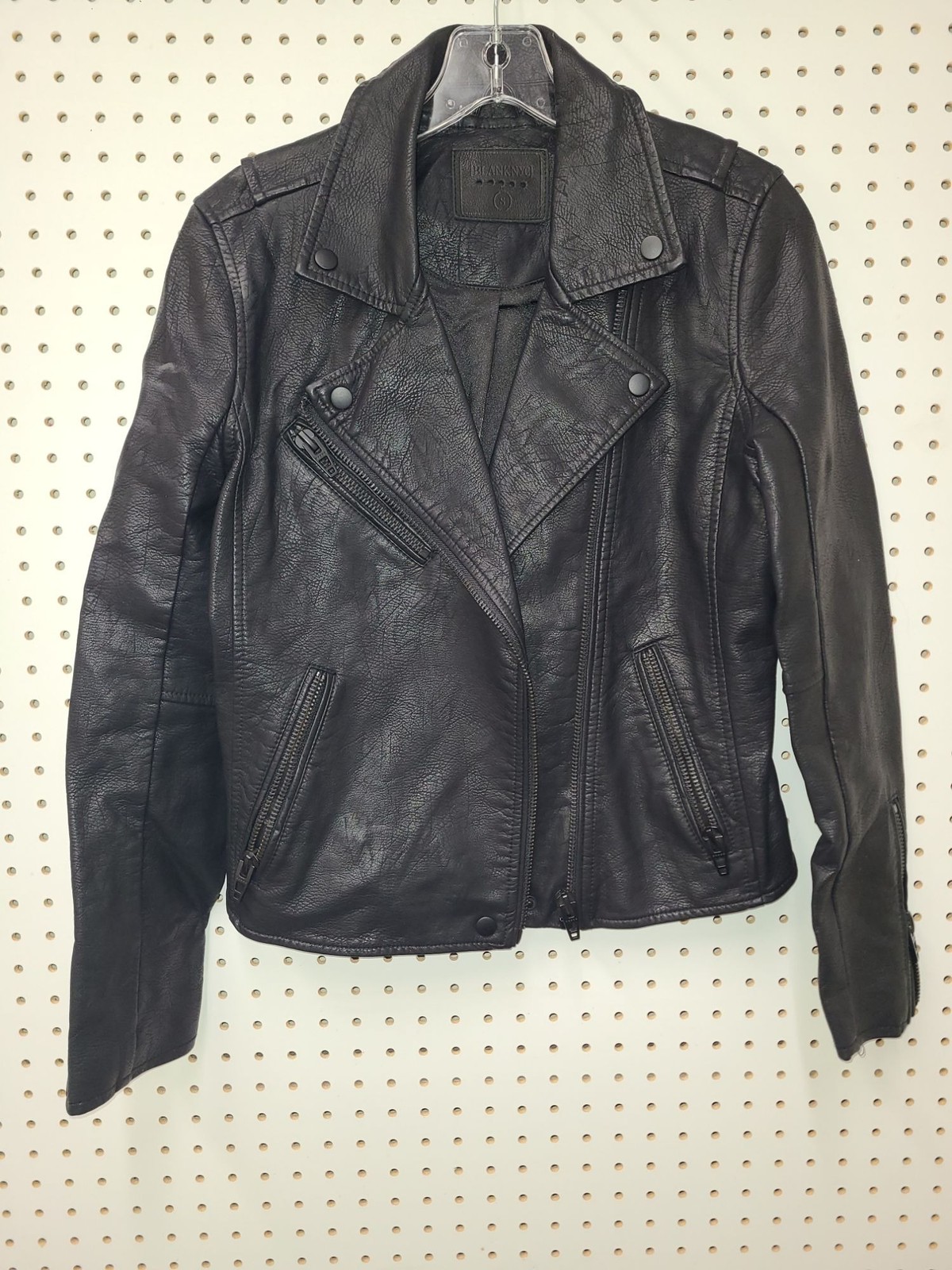 Blanknyc Black Faux Leather Moto Jacket Womens Size S