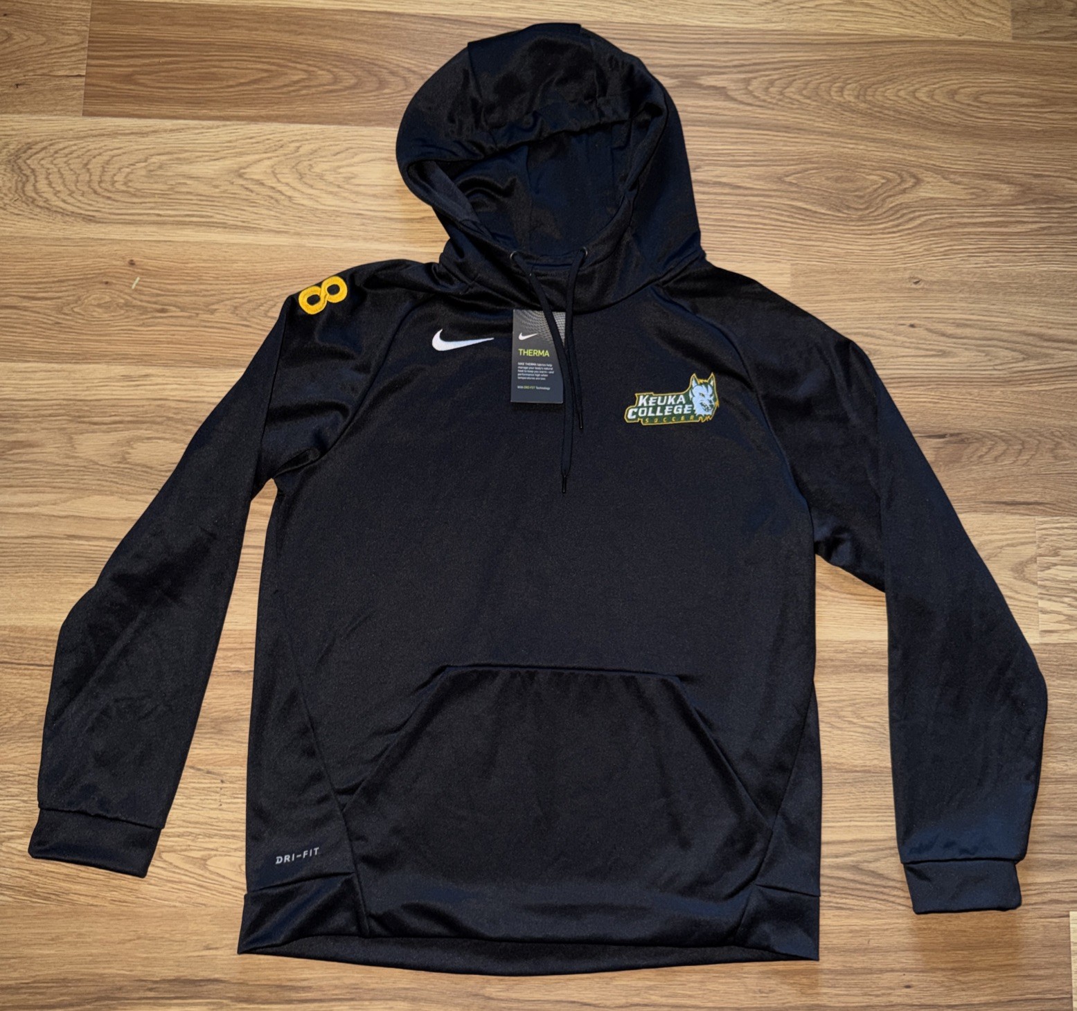 Keuka College Soccer Nike Mens Size Large L Dri-Fit Therma Hoodie Sweatshirt NWT Keuka College Soccer Nike Mens Size Large L Dri-Fit Therma Hoodie Sweatshirt NWT