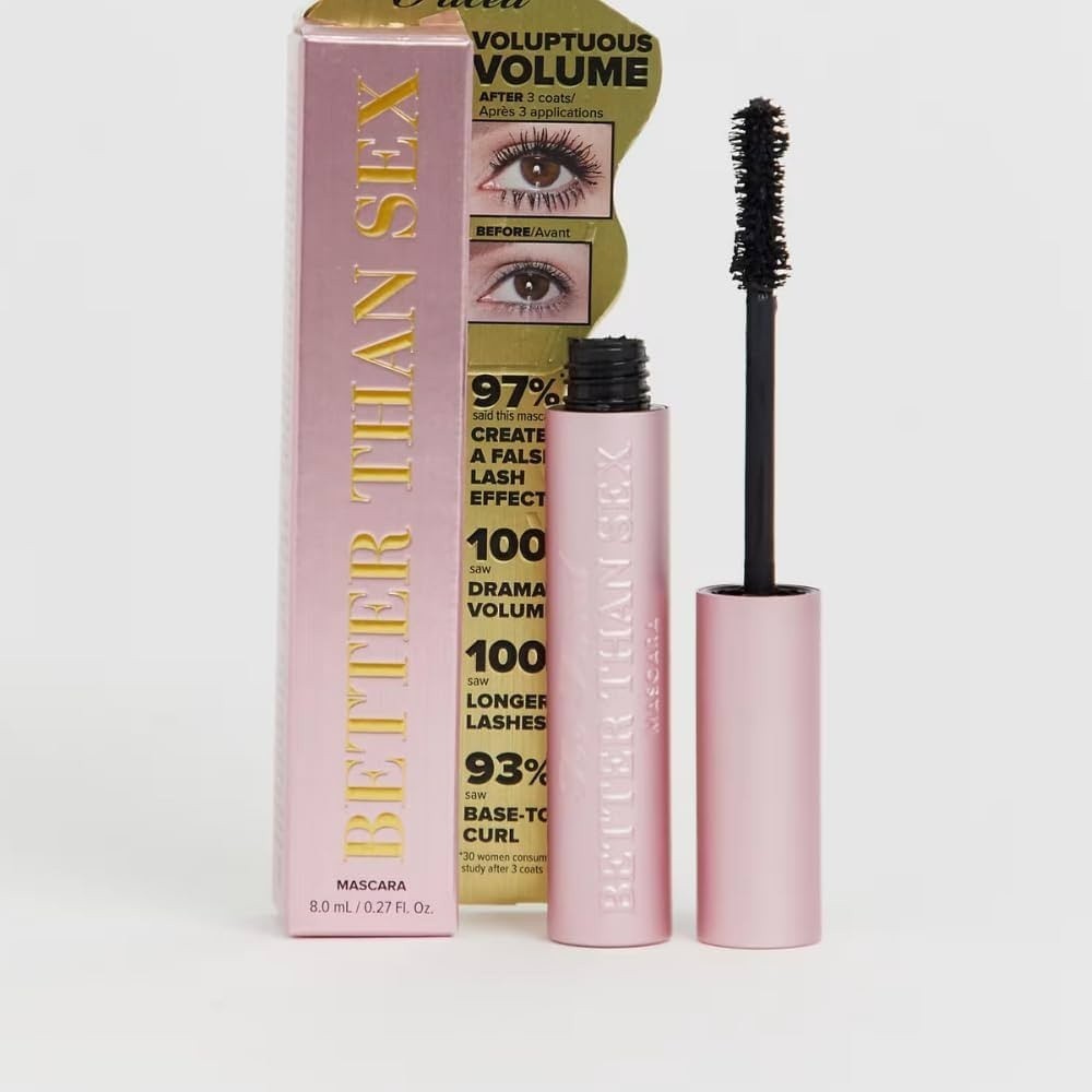 Too Faced Better Than Sex Volumizing Mascara Black .27 oz Full Size NIB Too Faced Better Than Sex Volumizing Mascara Black .27 oz Full Size NIB