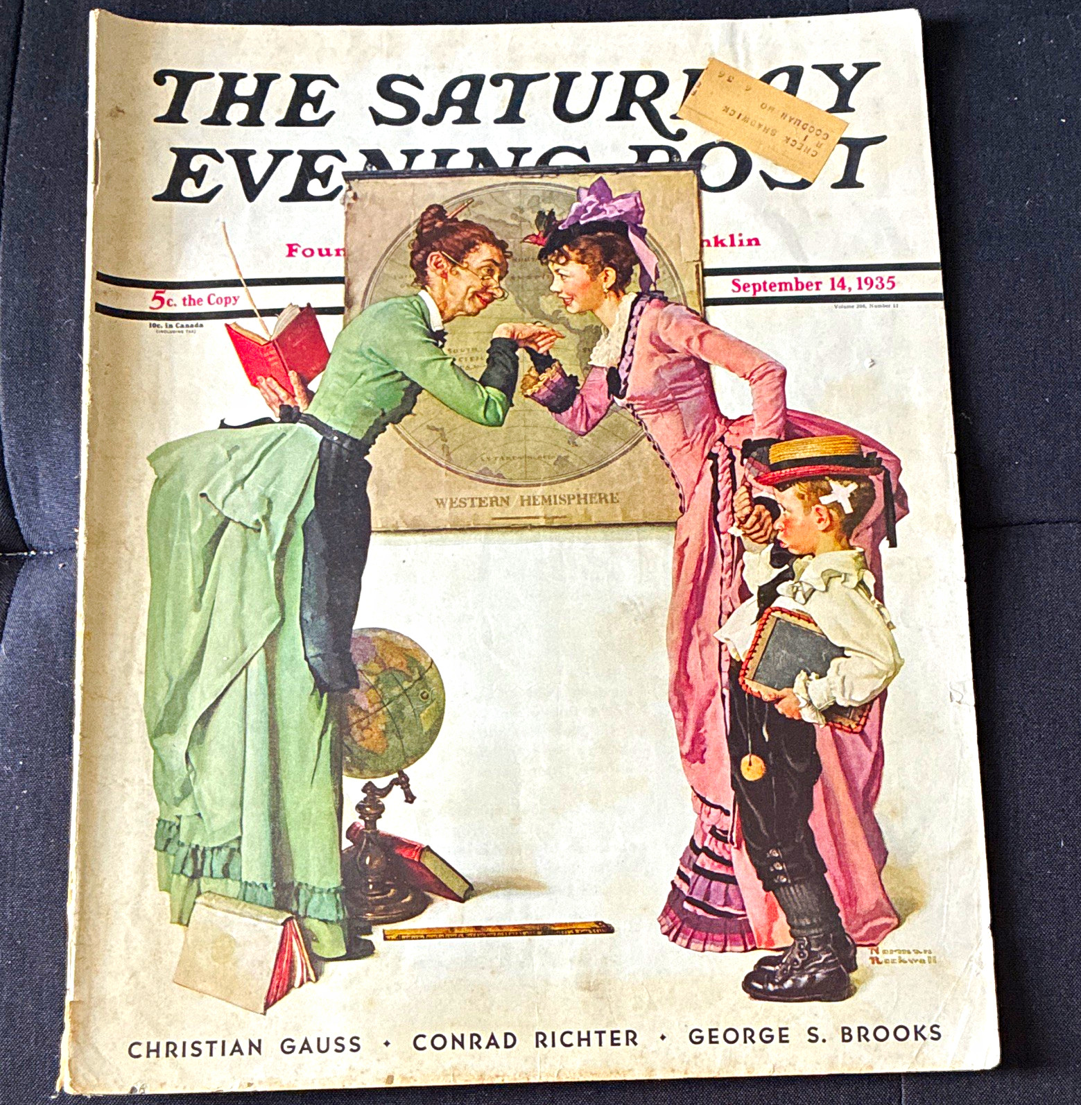 The Saturday Evening Post Illustrated Weekly Magazine Sept 14 1935 Football NYC
