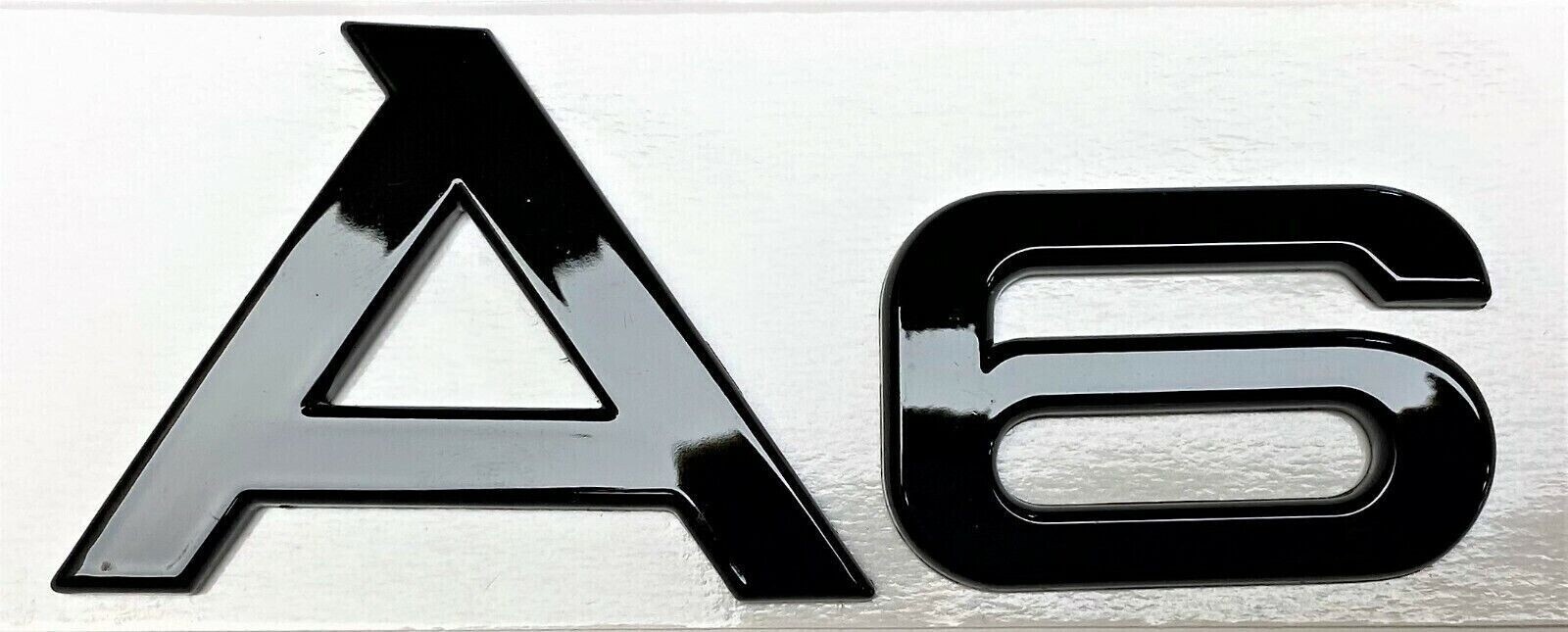 NEW BLACK A6 FIT AUDI A6 REAR TRUNK EMBLEM BADGE NAMEPLATE DECAL LETTER NUMBER