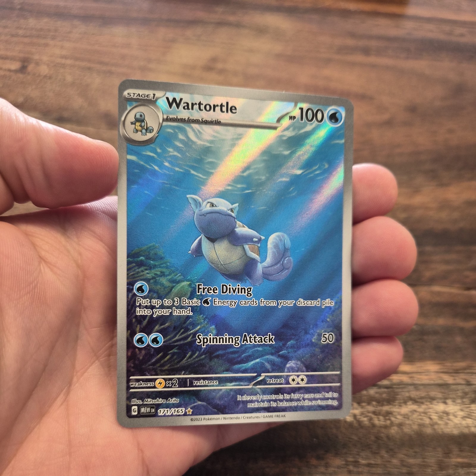 Wartortle Holo Illustration Rare SV: Scarlet & Violet 151 171/165 NM
