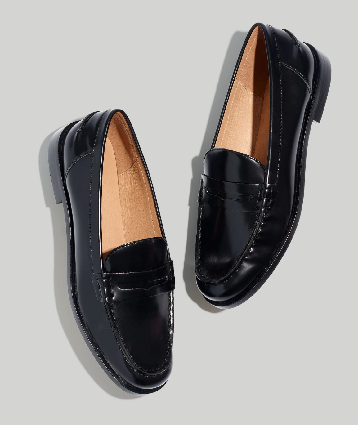 Women\'s Madewell Penny Loafer In Leather True Black Size 8  New  Retail $148