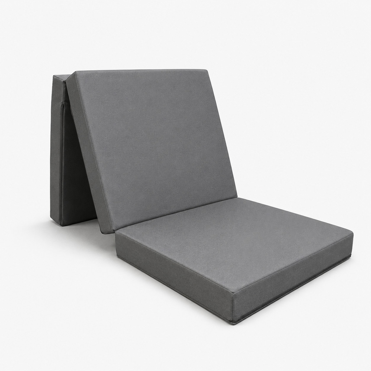 Tri-Fold 4-Inch 48x72 RV Bunk Mattress High Density Foam Grey Canvas Cover USA