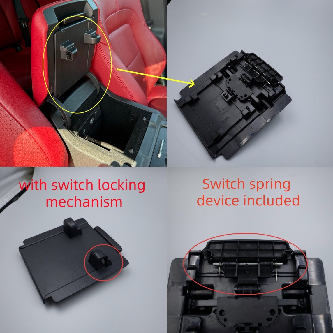 1Pcs For Jaguar XF F-PACE 2021-2024 Front Armrest Console Lid Repair Cover