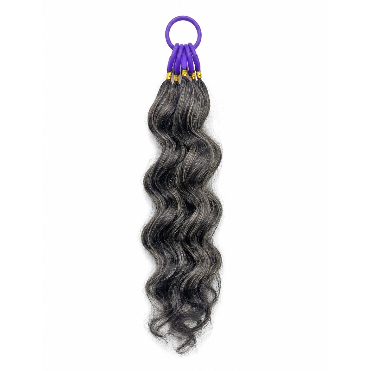 Gray Loose Wave Crochet 100% Human Hair Boho Braiding Miracle Knots (60g /Pack)
