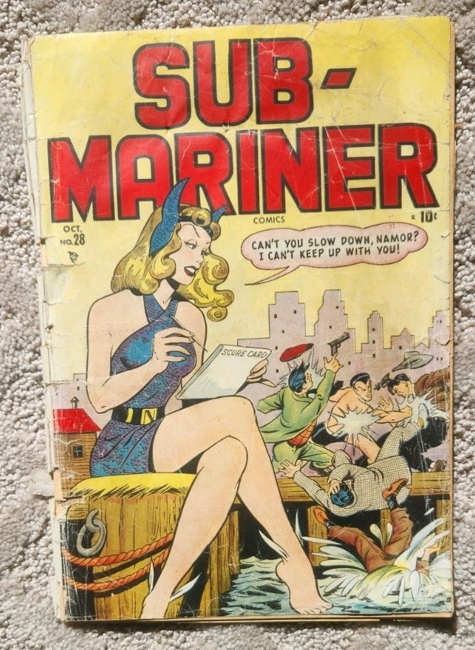 Sub-Mariner # 28 1948 (FR 1.0) Namora cover. Blonde Phantom. Bill Everett art.
