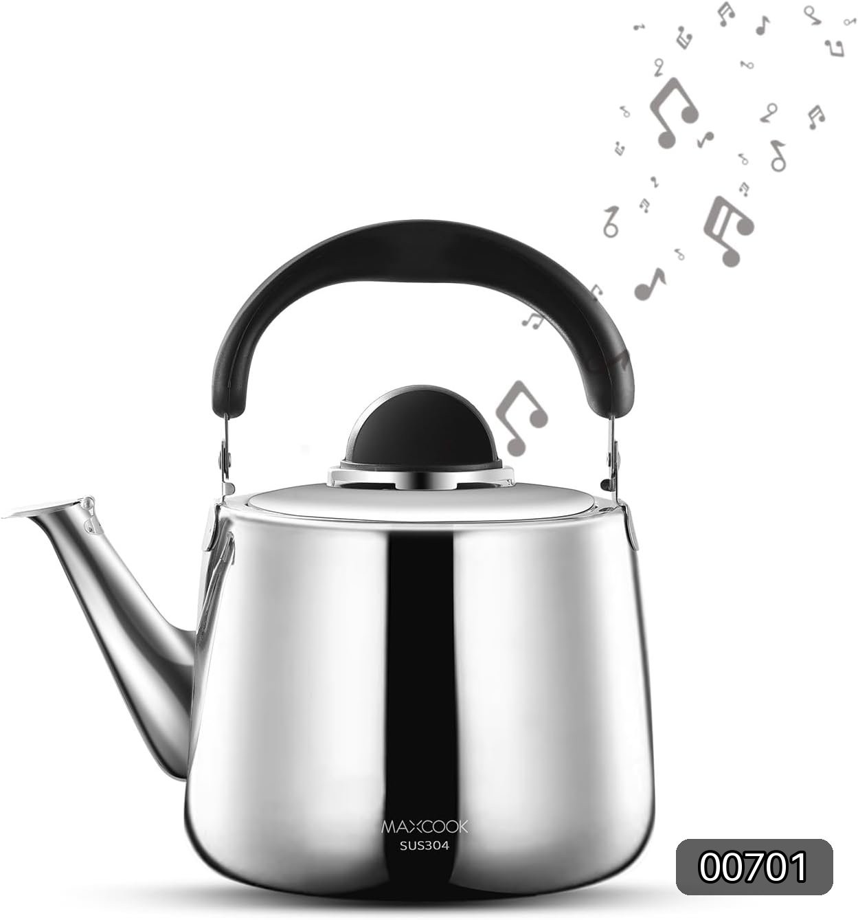 Whistling Tea Kettle 4 Quart 18/8 Stainless Steel Stovetop #R034