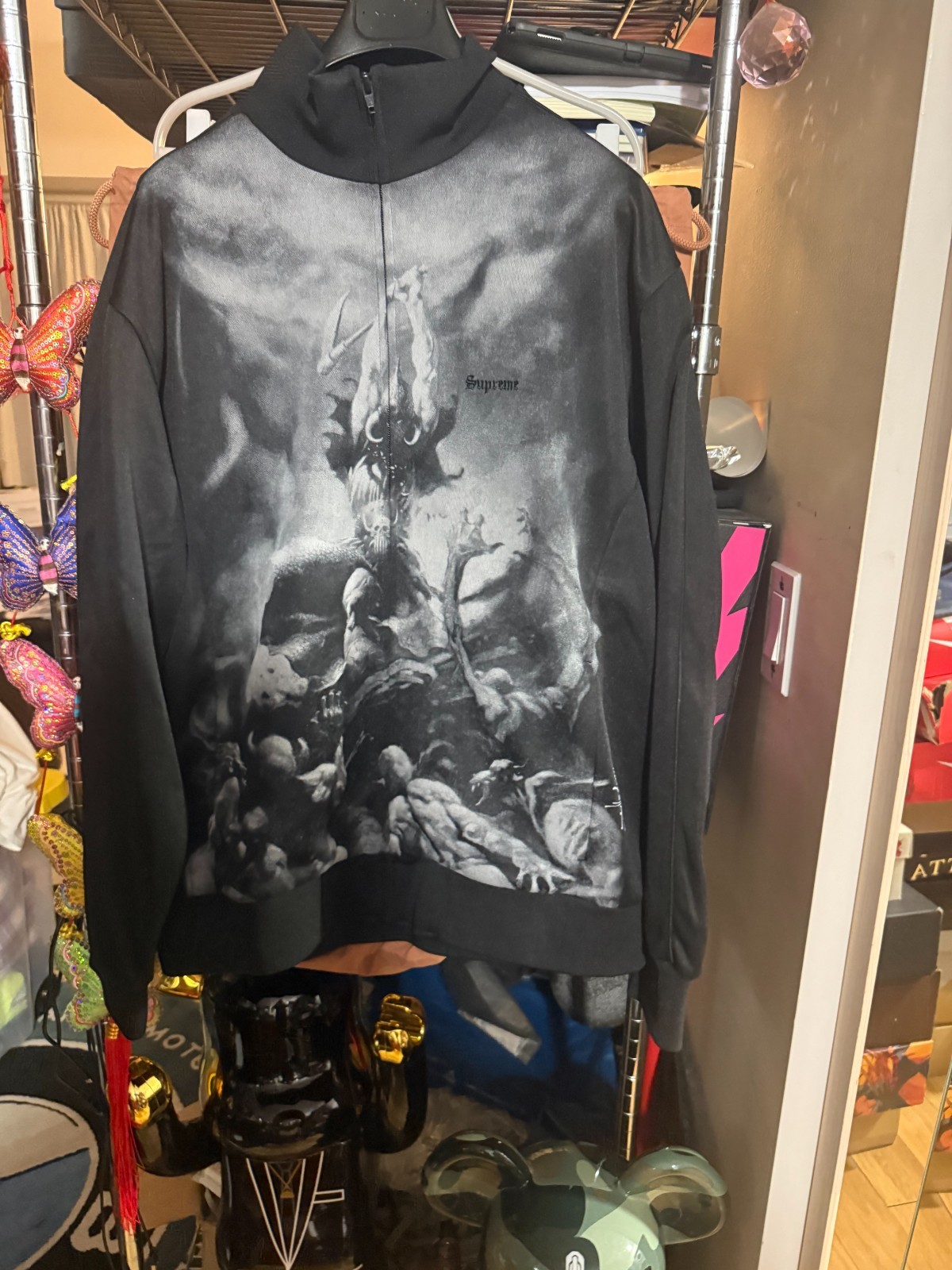 Supreme Frank Frazetta Track Jacket Black Size Large FW24 Death Dealer Size XL