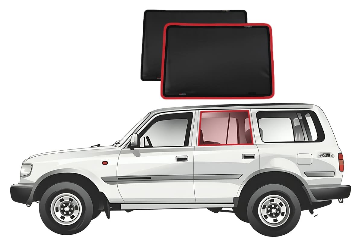 Genuine SNAPSHADES Car Rear Window Shades for Toyota LandCruiser 80 Series (J...