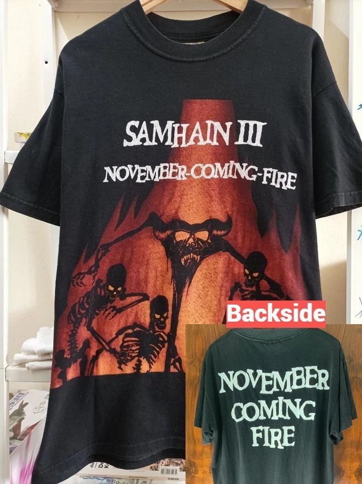 Samhain Band Tshirt Vintage 90s Novembe Coming Fire Danzig Retro Tshirt