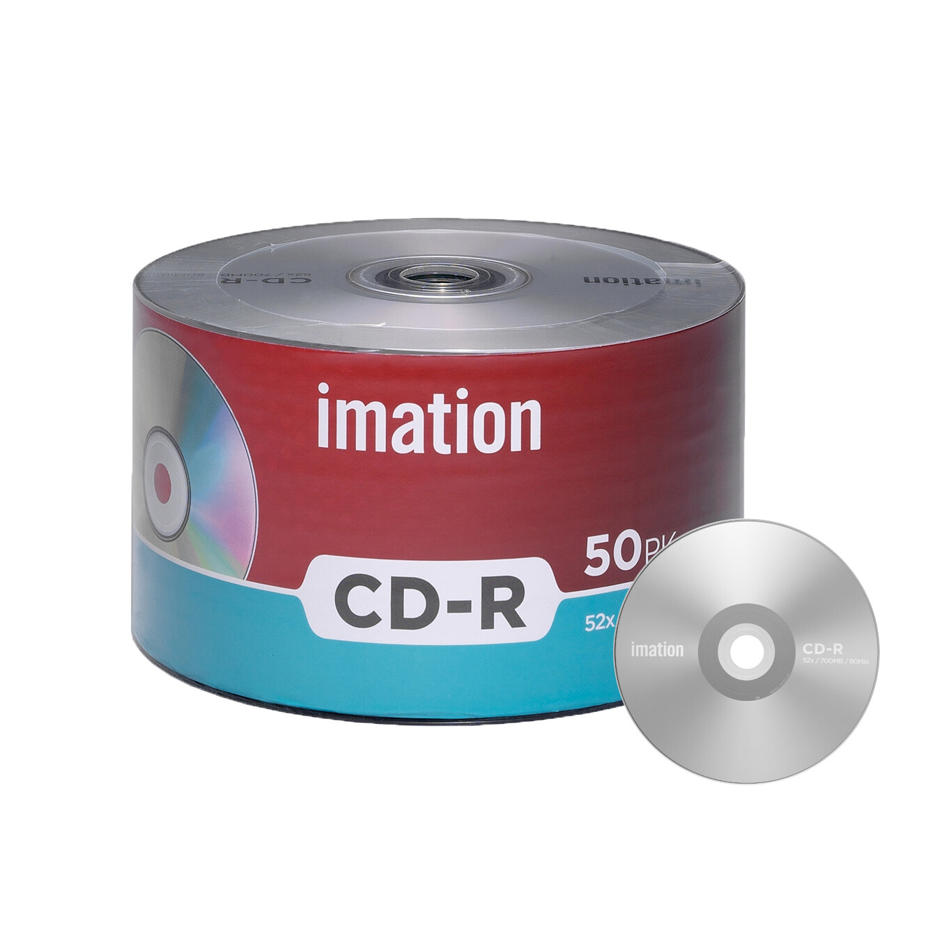 50 Pack Imation CD-R 52X 700MB/80Min Branded Logo Blank Media Recordable Disc 50 Pack Imation CD-R 52X 700MB/80Min Branded Logo Blank Media Recordable Disc