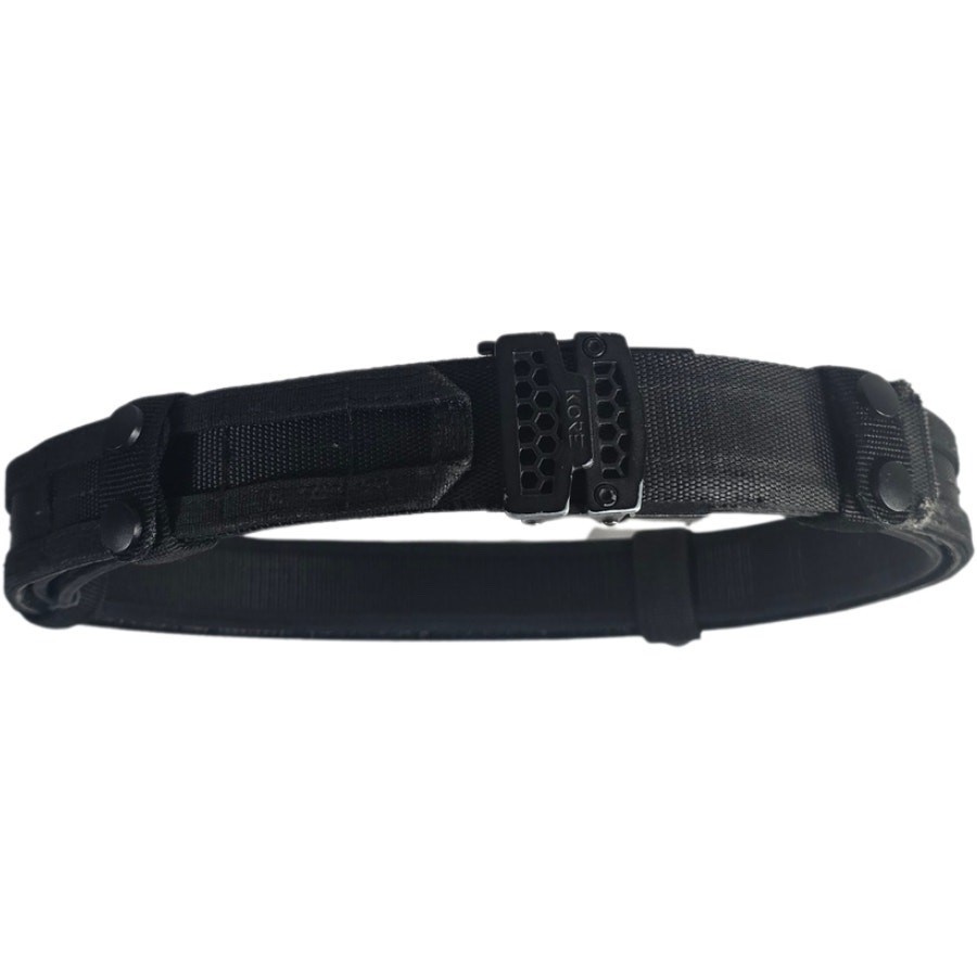 KORE Essentials Black Tactical Duty Single Belt Set 4 Keepers Up to 38 in