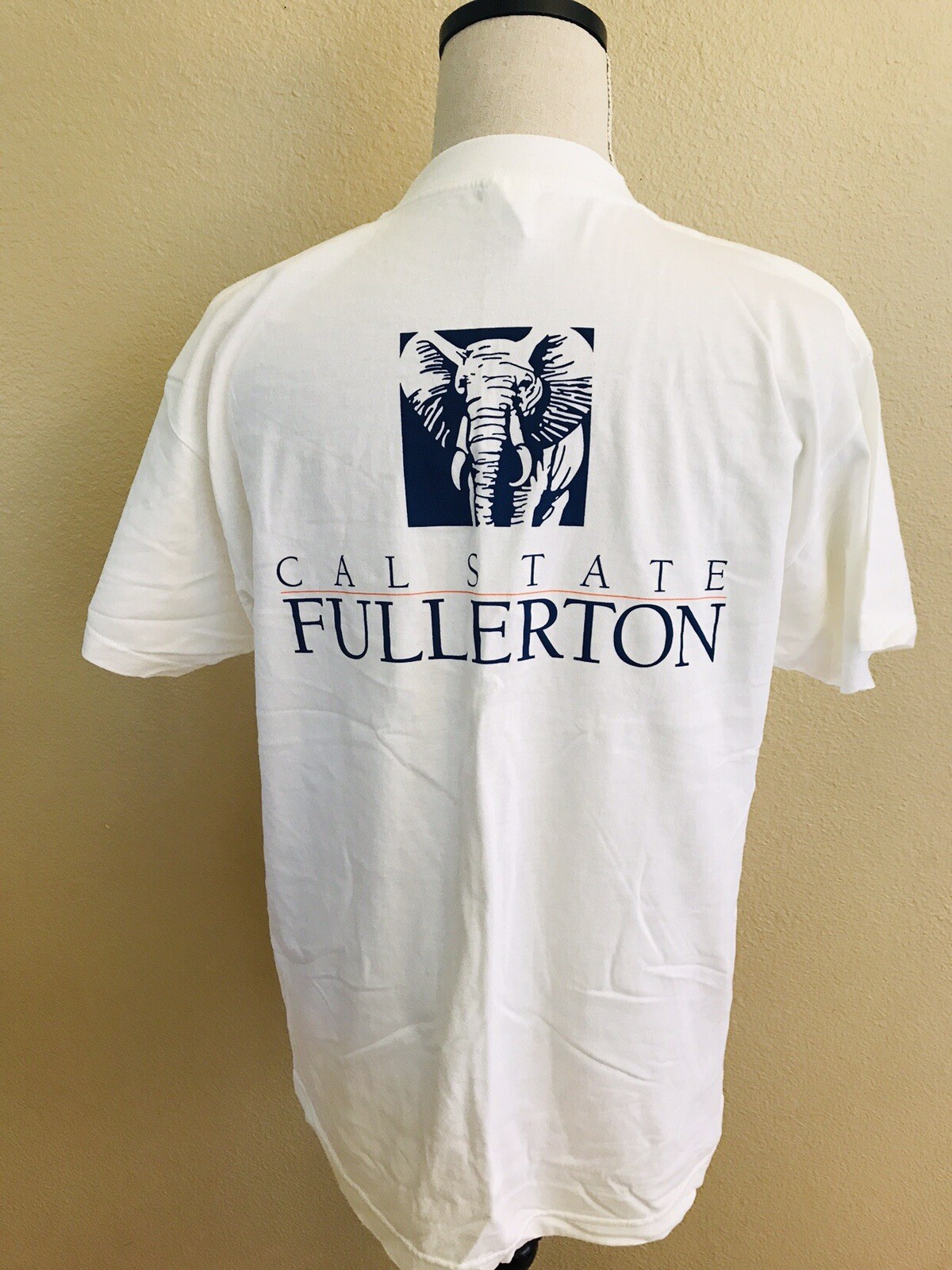 Cal State Fullerton University School Logo Tee T-Shirt Top Adult XL White New