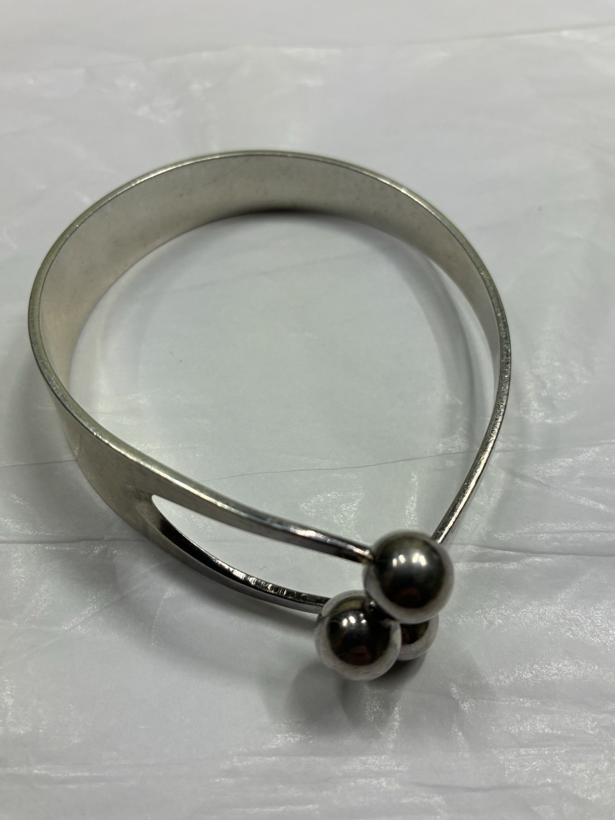 Anna Greta Eker PLUS Norway 925S Tapered Bangle Bracelet 46g