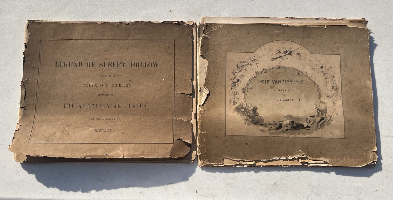 1848–49 Darley Rip Van Winkle & Sleepy Hollow Complete Plates Art-Union OBO