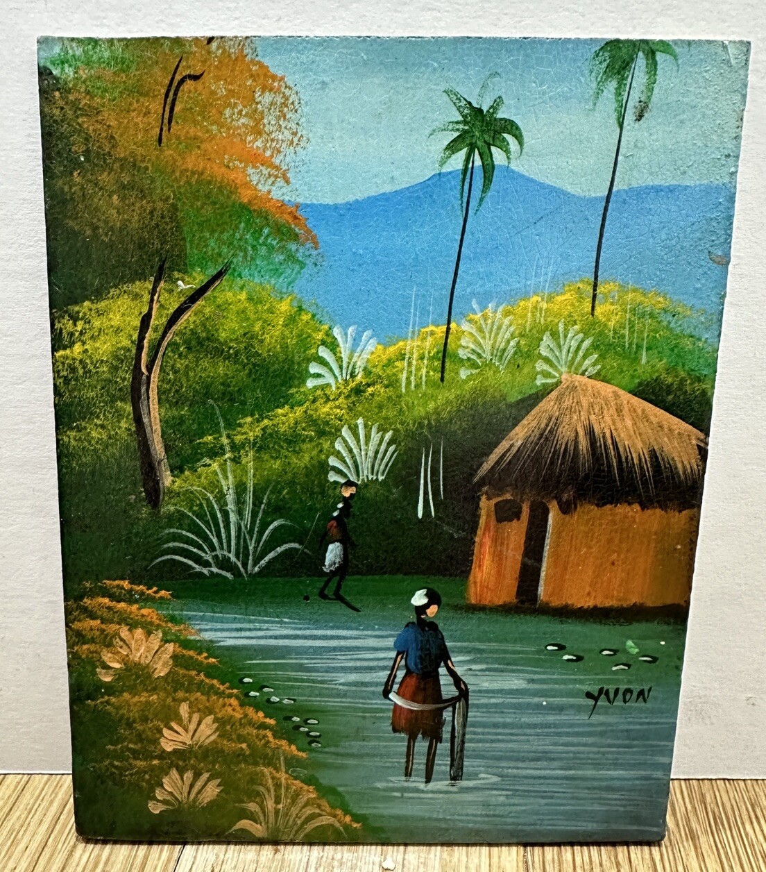 Haitian Folk Painting Signed By Artist YVON 4\