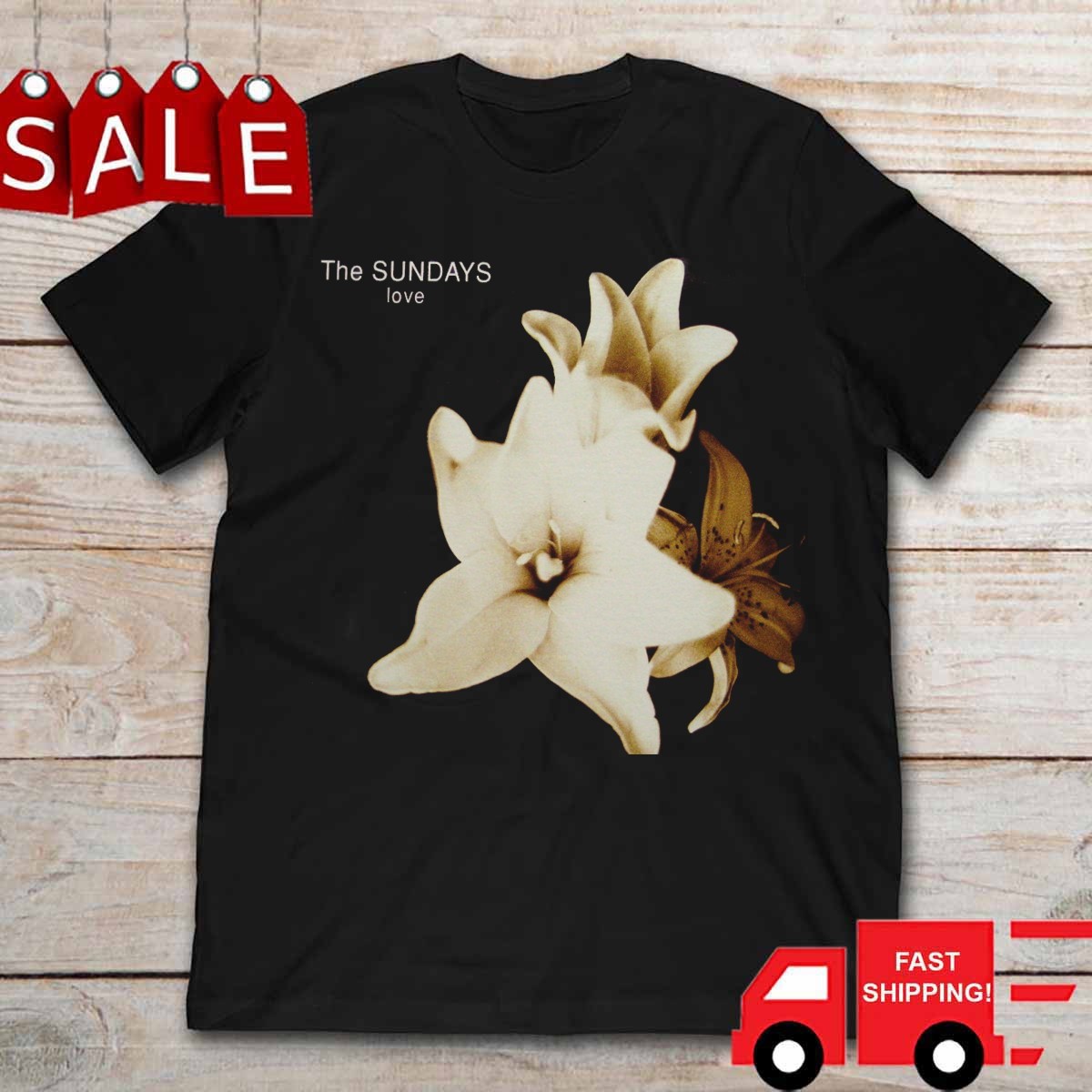Retro The SUNDAYS Love Shirt Black Unisex Short Sleeve S-2345XL