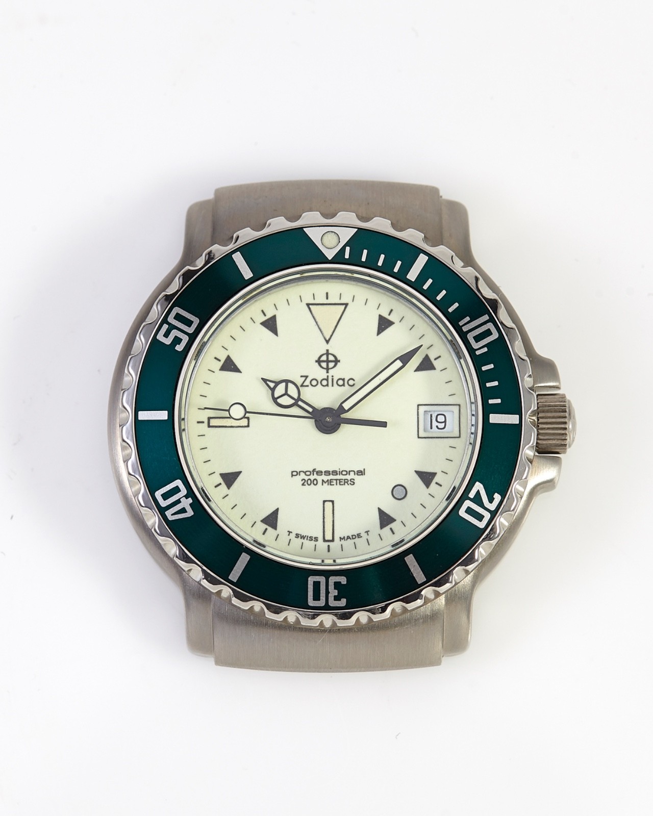 Zodiac Rare NOS 36mm Professional 200m Diving Watch Head with Luminous Dial