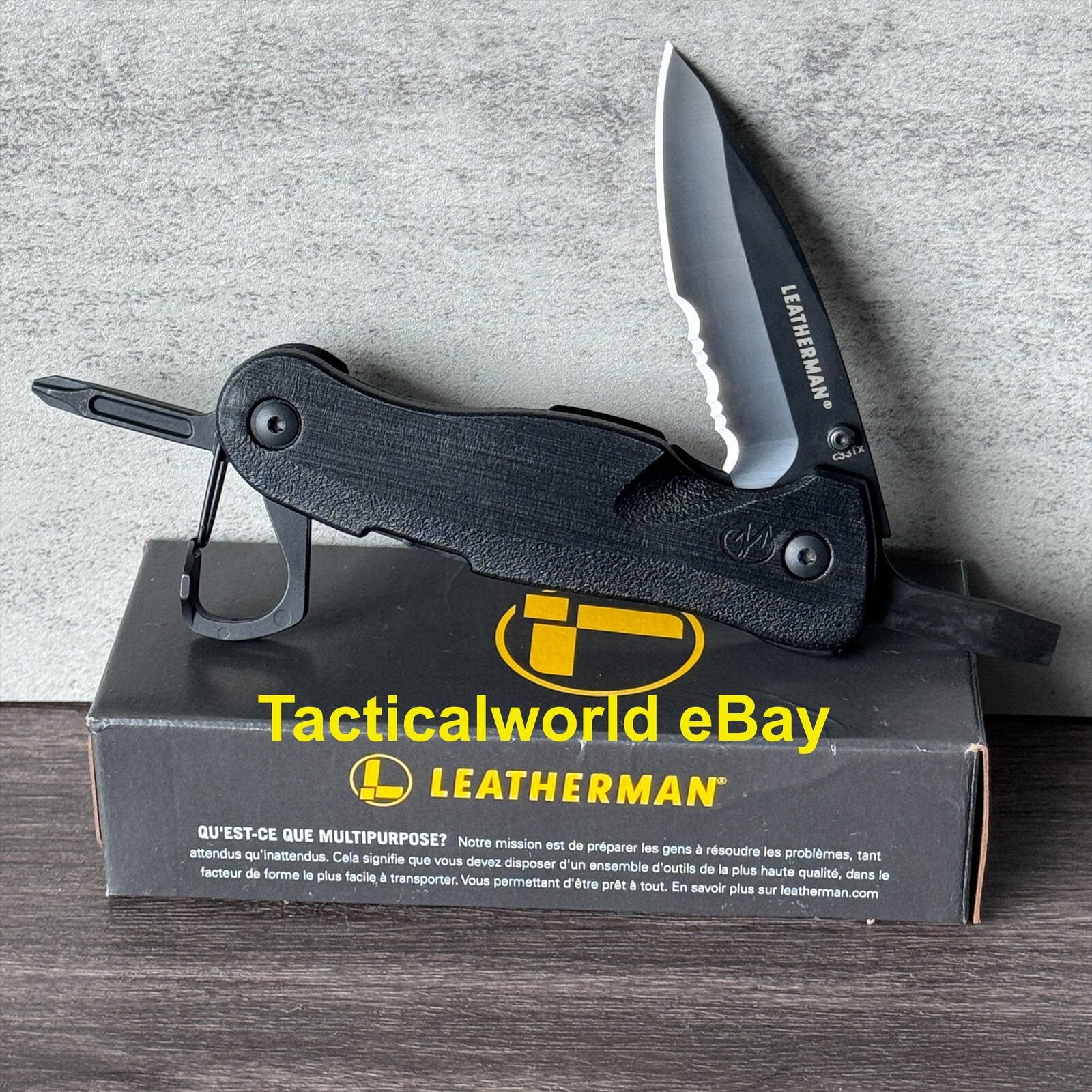Leatherman Crater C33TX Black knife multi tool w/Phillips & Flat screwdrivers