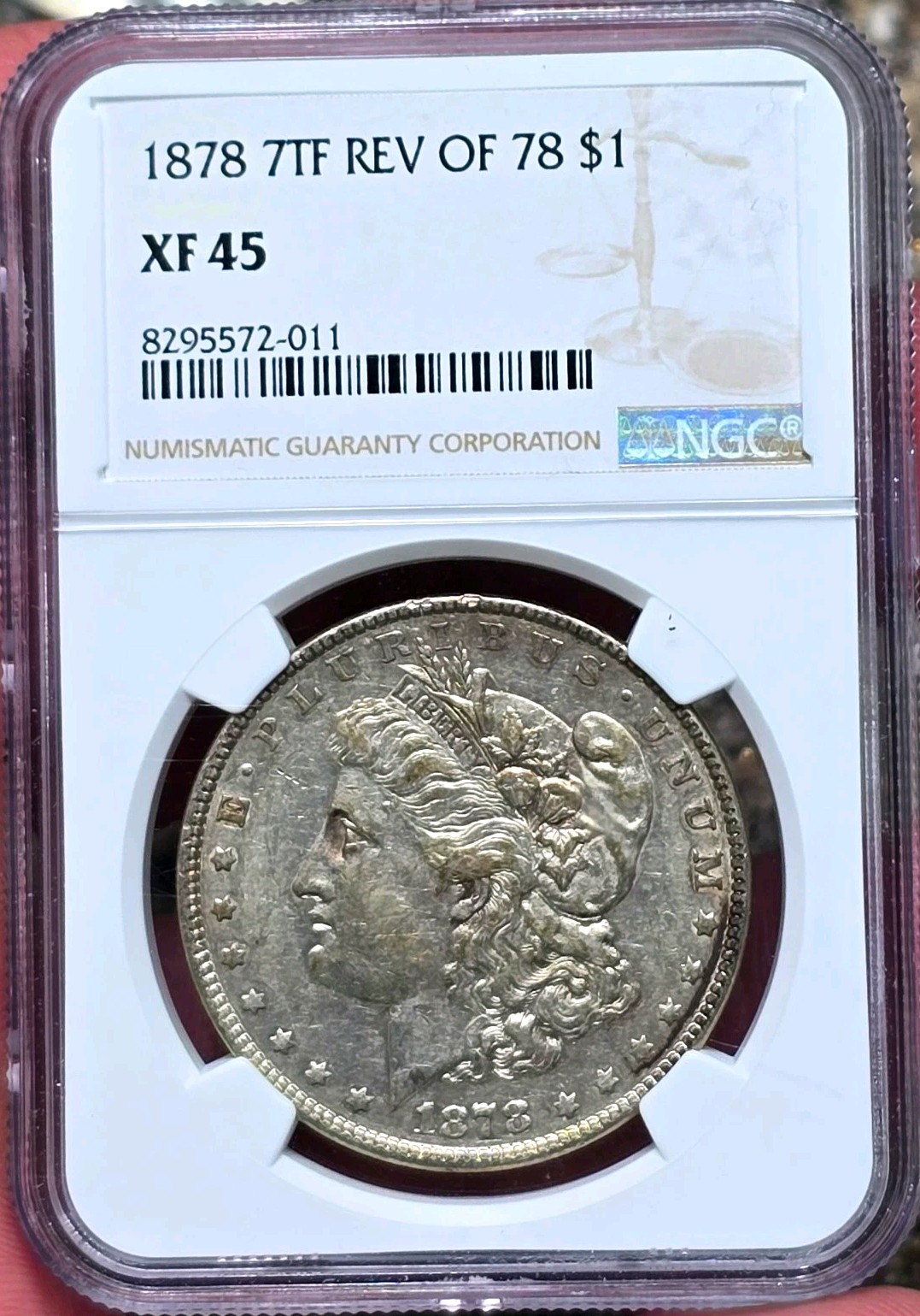 1878 MORGAN DOLLAR NGC XF45 7TF REV 78 VAM 170