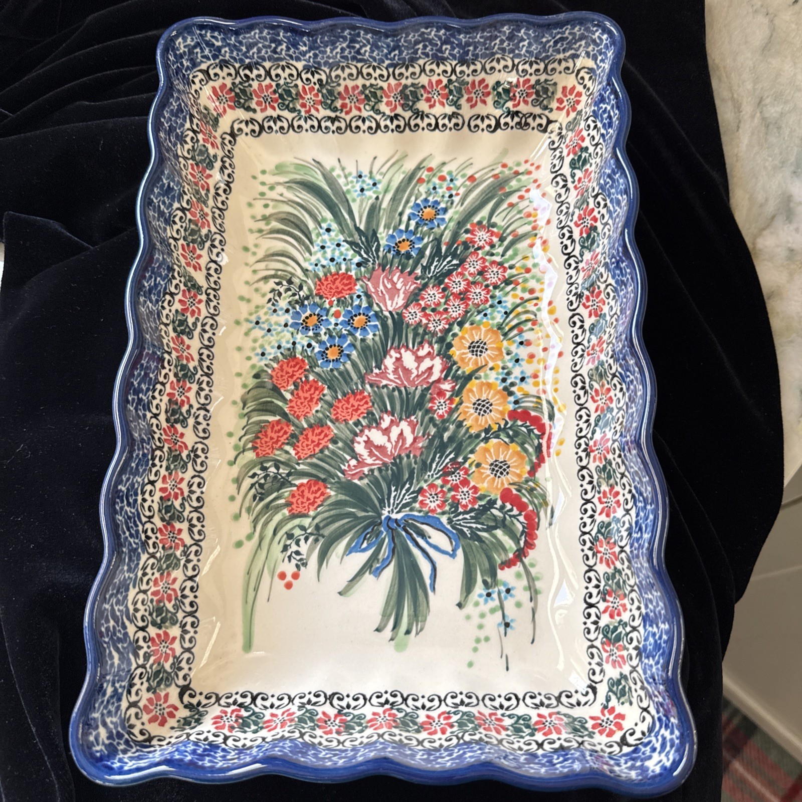 Unikat  Polish Pottery Summer\'s Grateful Heart Special Bouquet  T Liana 2009