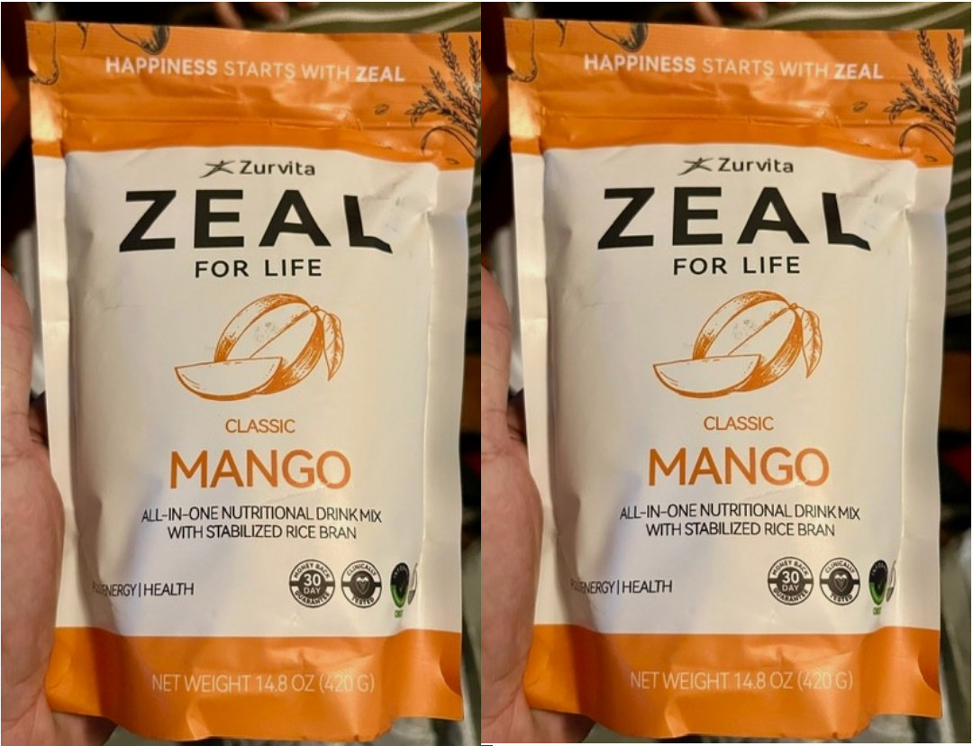 2X Zurvita - Zeal For Life 30-Day Wellness Bag - Mango Flavor Exp 05/2029