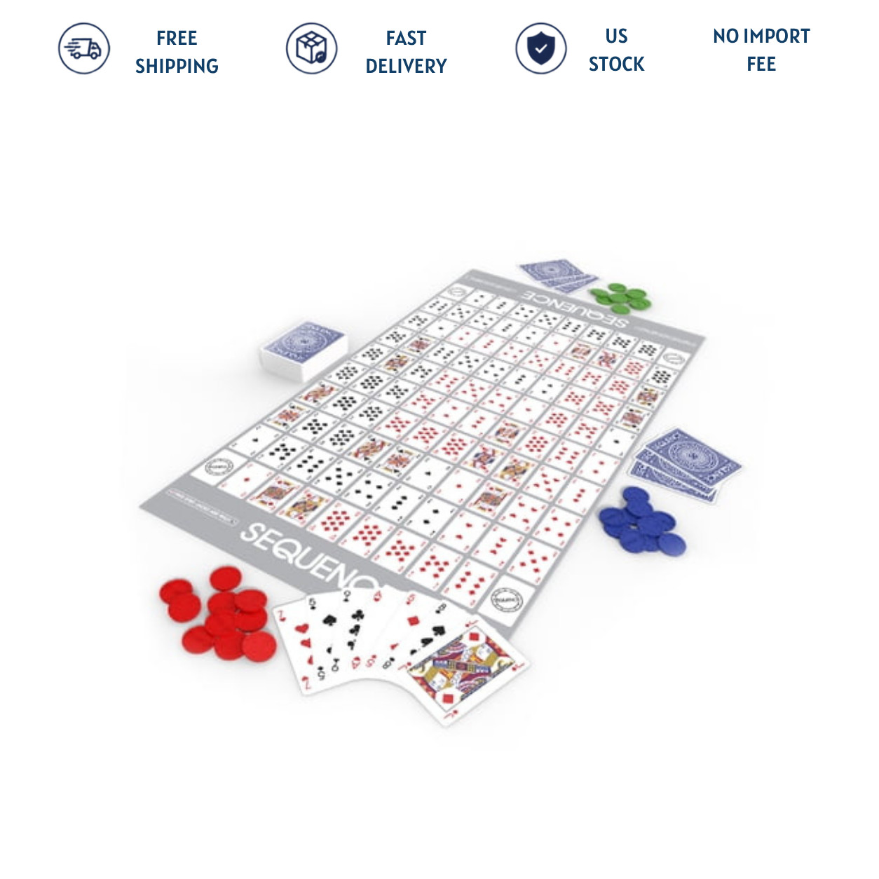 Goliath SEQUENCE Premium Edition Giant Board Game 2 12 Players