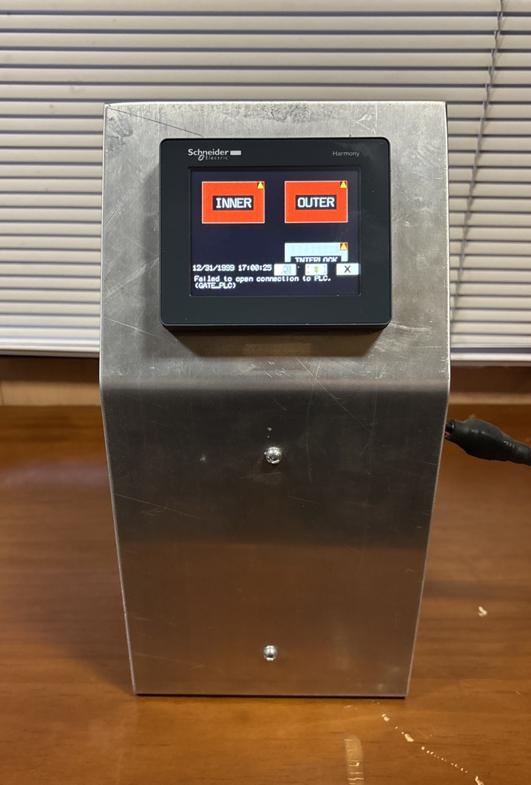 Schneider Harmony HMI Touchscreen W/Power Supply & Custom Stainless Stand NOB‼️